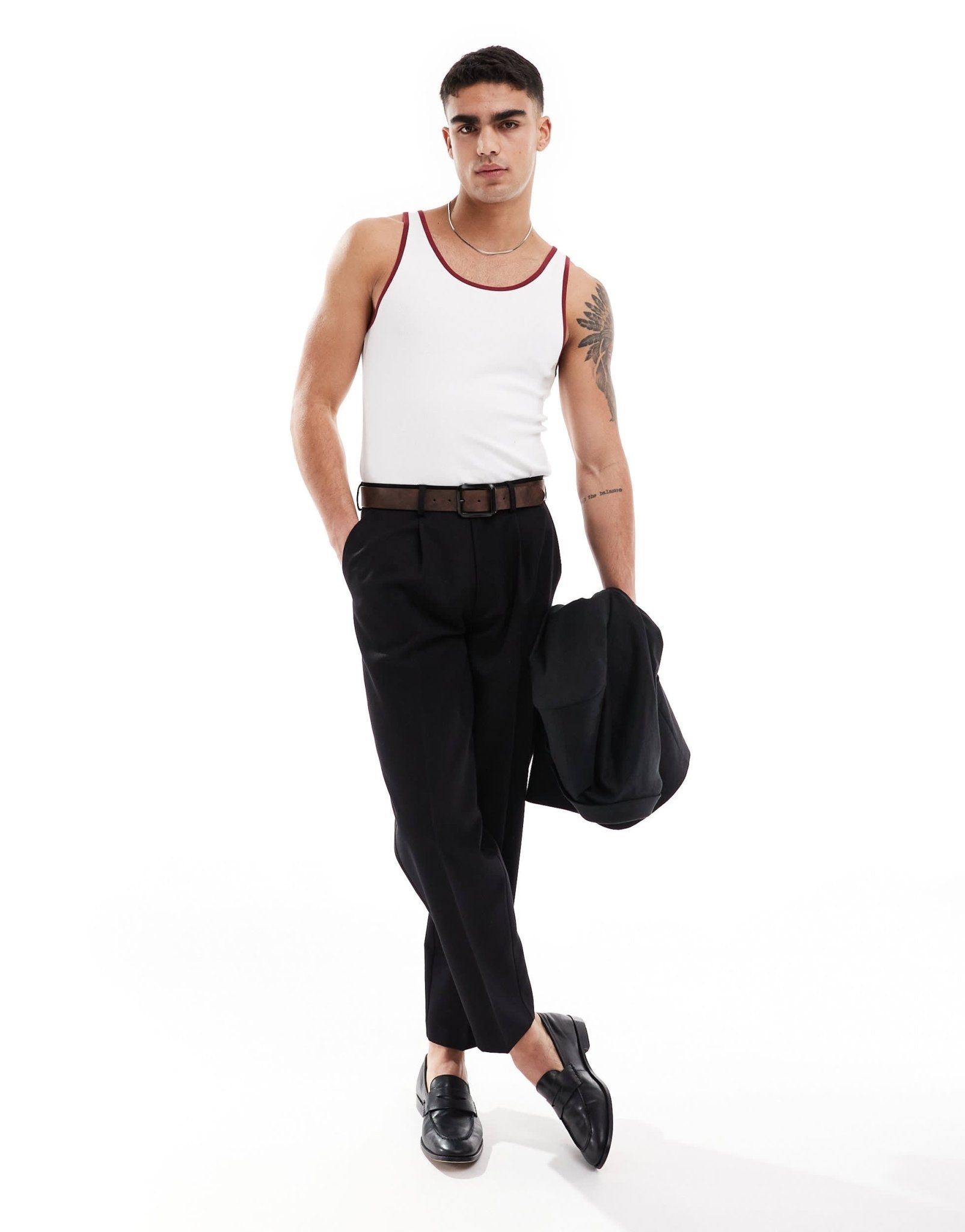 ASOS DESIGN muscle fit rib vest with contrast binding in white - ASOS Sample Sale EU Store