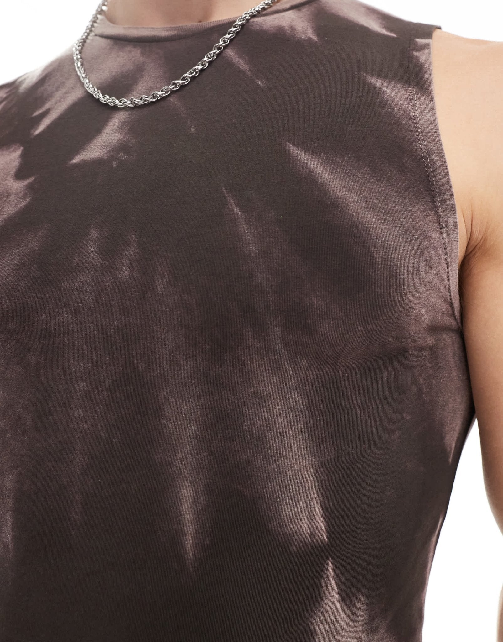 ASOS DESIGN muscle fit vest in washed brown - ASOS Sample Sale EU Store