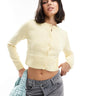 ASOS DESIGN neat fit cardigan in buttermilk
