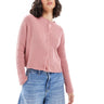 ASOS DESIGN neat fit knitted cardigan in pink