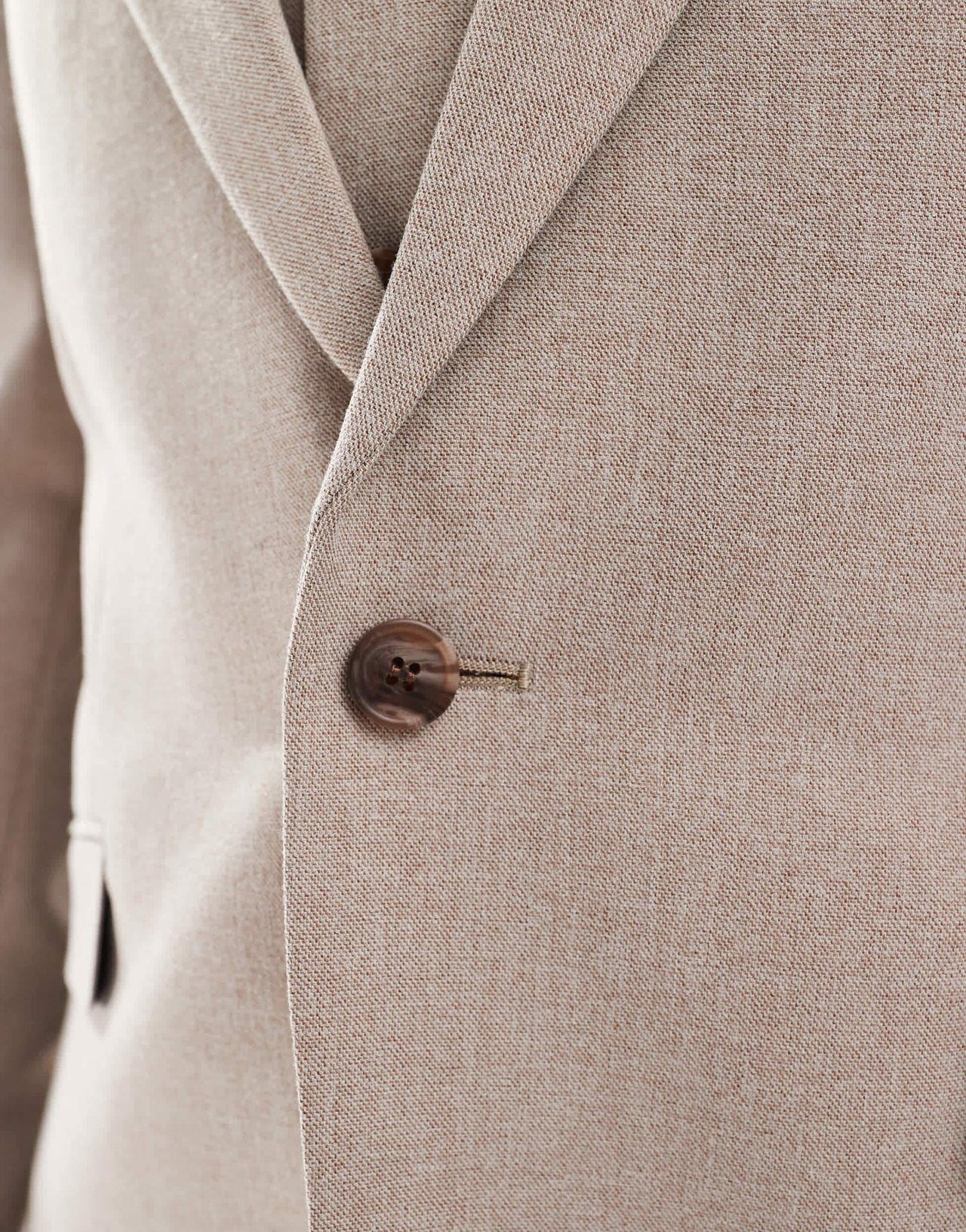 ASOS DESIGN new skinny suit jacket in beige melange - ASOS Sample Sale EU Store