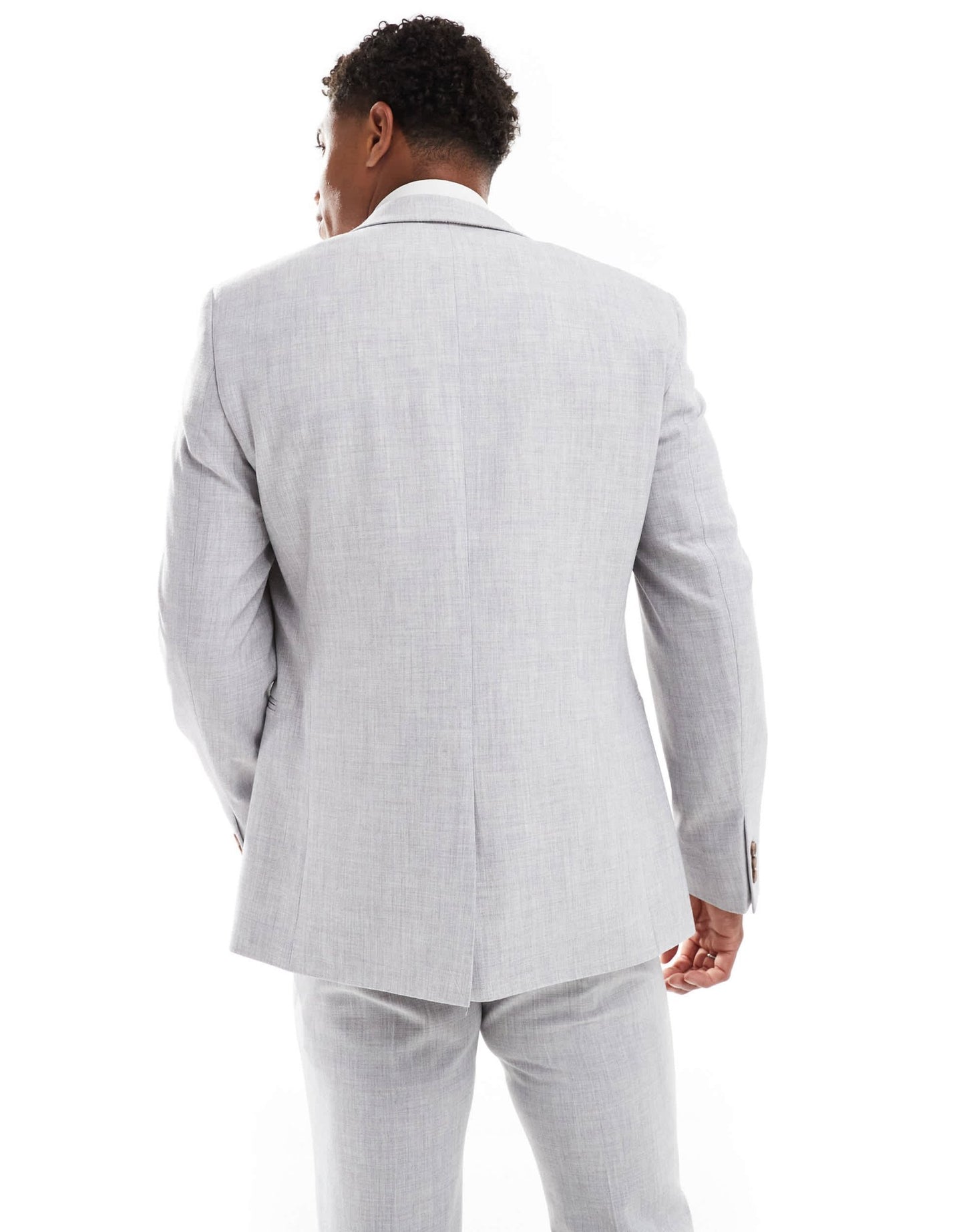 ASOS DESIGN new skinny suit jacket in grey crosshatch texture - ASOS Sample Sale EU Store