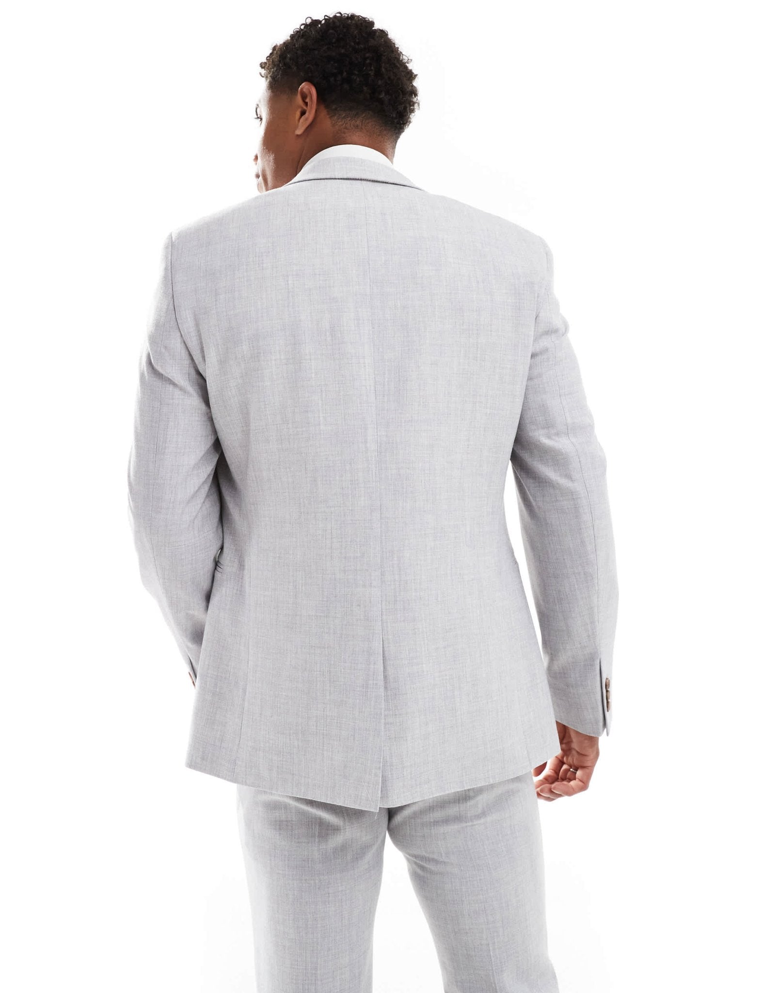 ASOS DESIGN new skinny suit jacket in grey crosshatch texture - ASOS Sample Sale EU Store