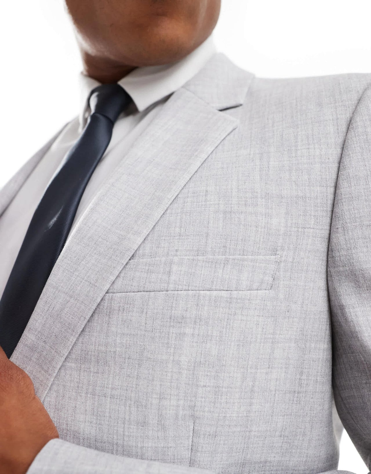 ASOS DESIGN new skinny suit jacket in grey crosshatch texture - ASOS Sample Sale EU Store