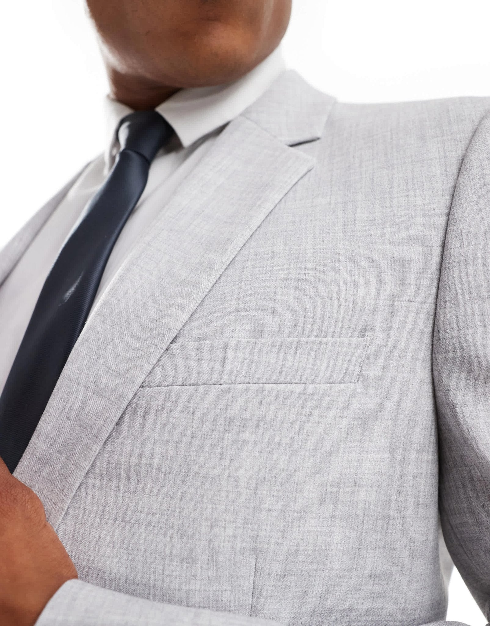 ASOS DESIGN new skinny suit jacket in grey crosshatch texture - ASOS Sample Sale EU Store