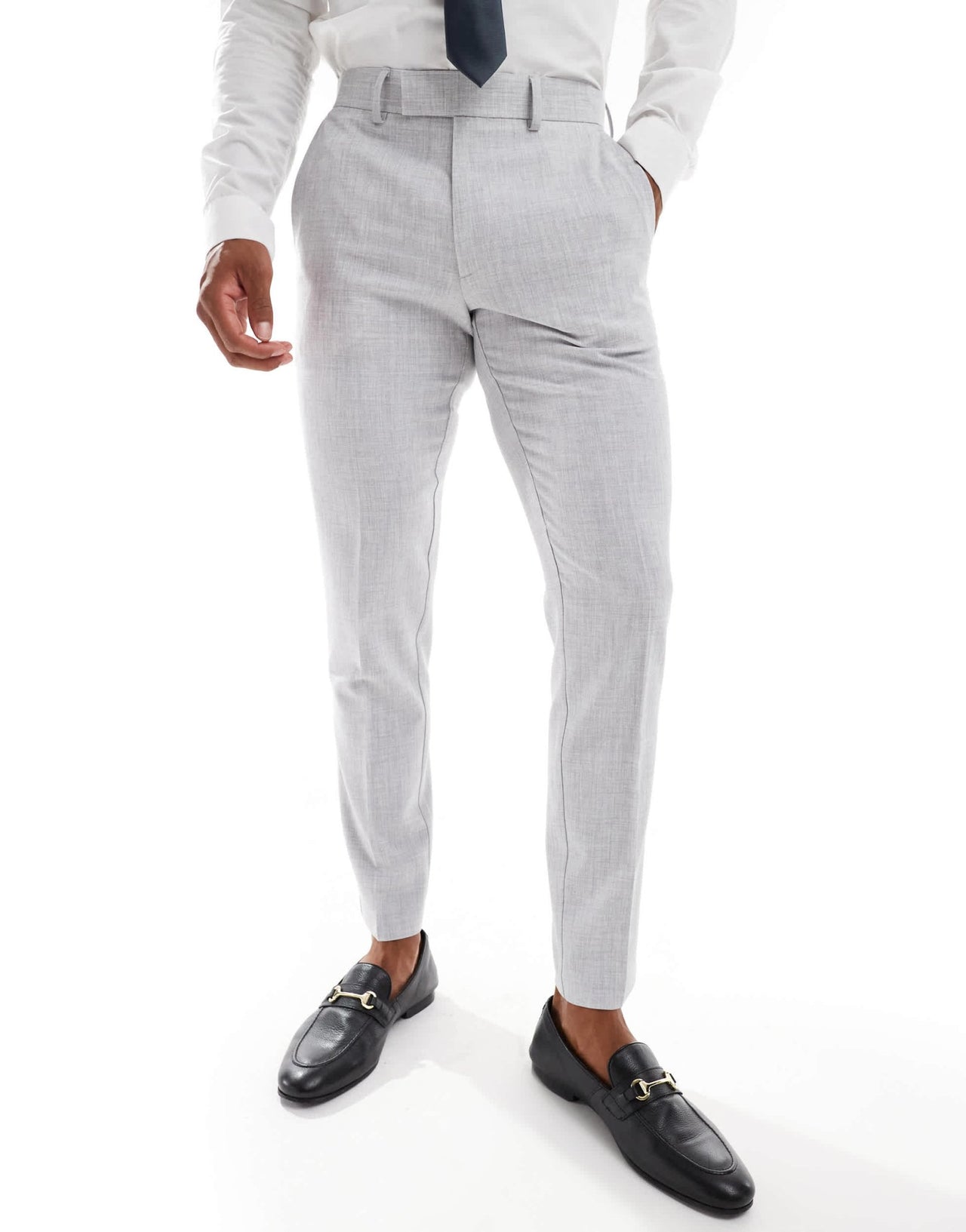 ASOS DESIGN new skinny suit trousers in grey crosshatch texture - ASOS Sample Sale EU Store