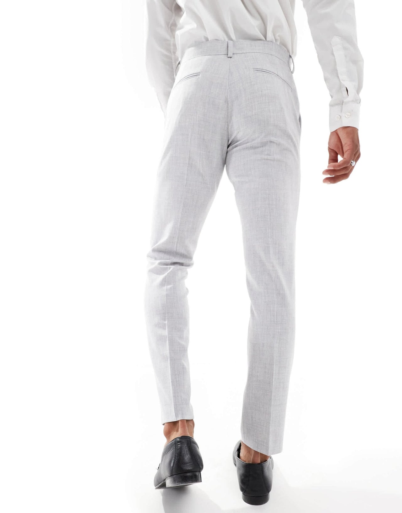 ASOS DESIGN new skinny suit trousers in grey crosshatch texture - ASOS Sample Sale EU Store