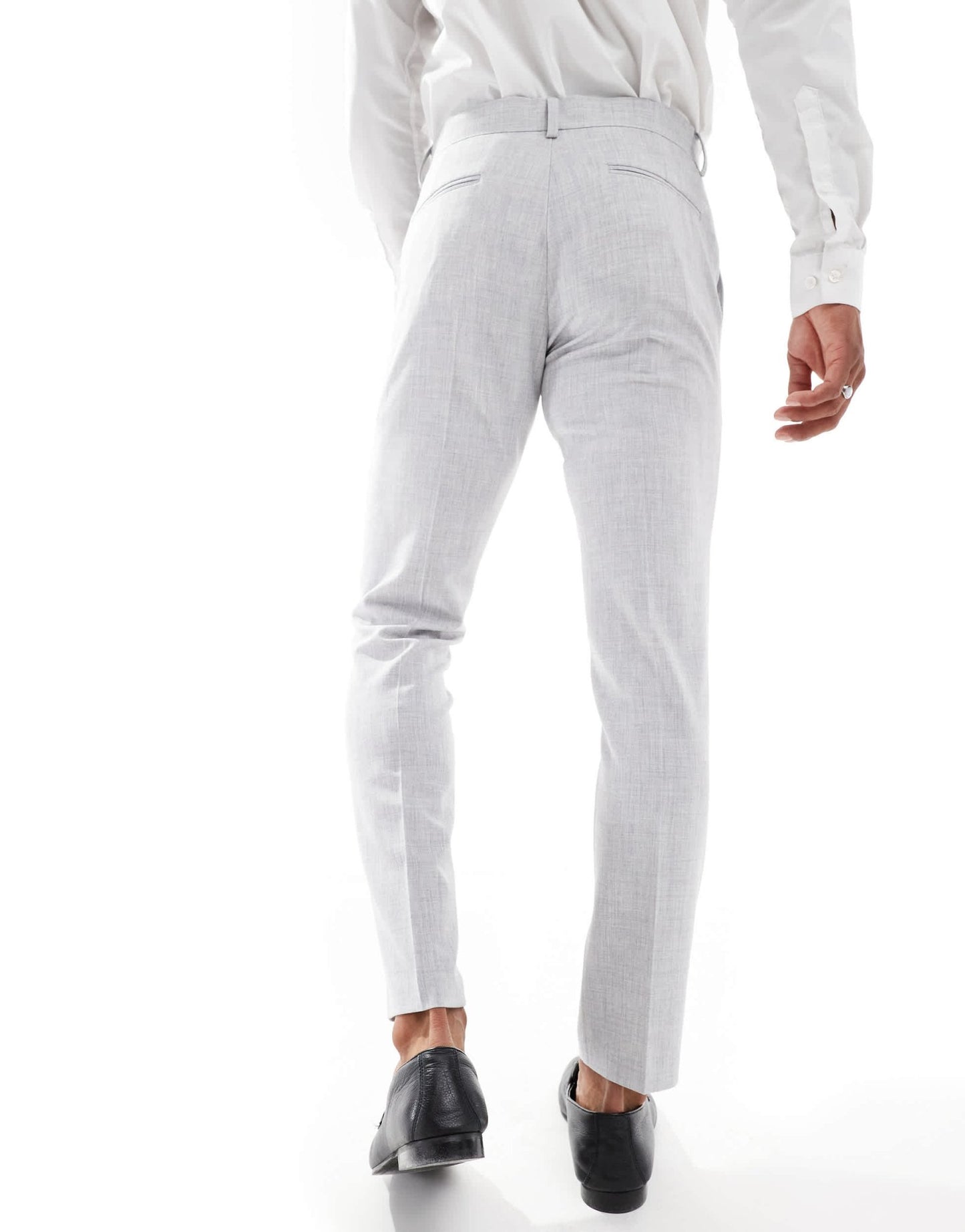 ASOS DESIGN new skinny suit trousers in grey crosshatch texture - ASOS Sample Sale EU Store