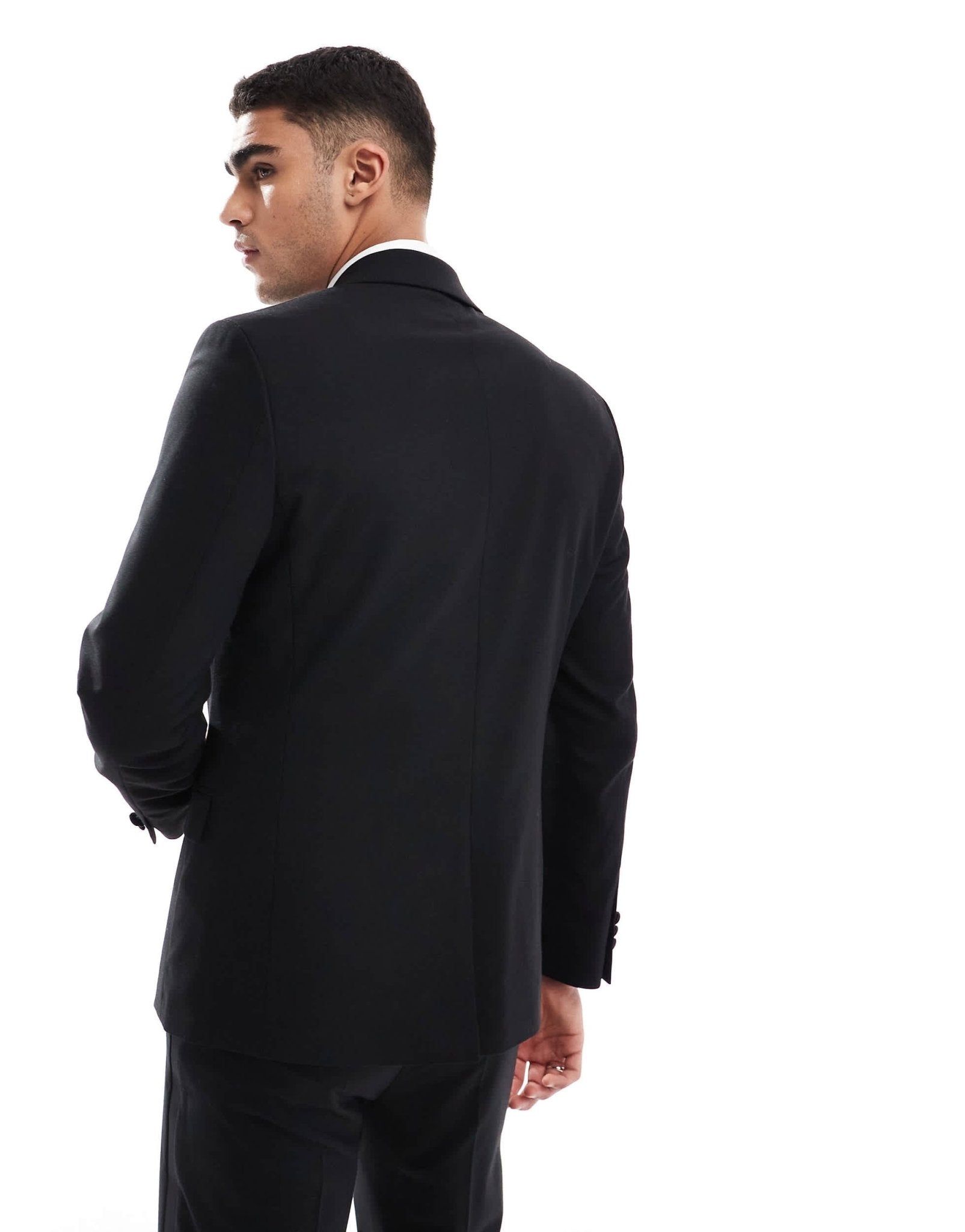 ASOS DESIGN new skinny tuxedo suit jacket with low break in black - ASOS Sample Sale EU Store
