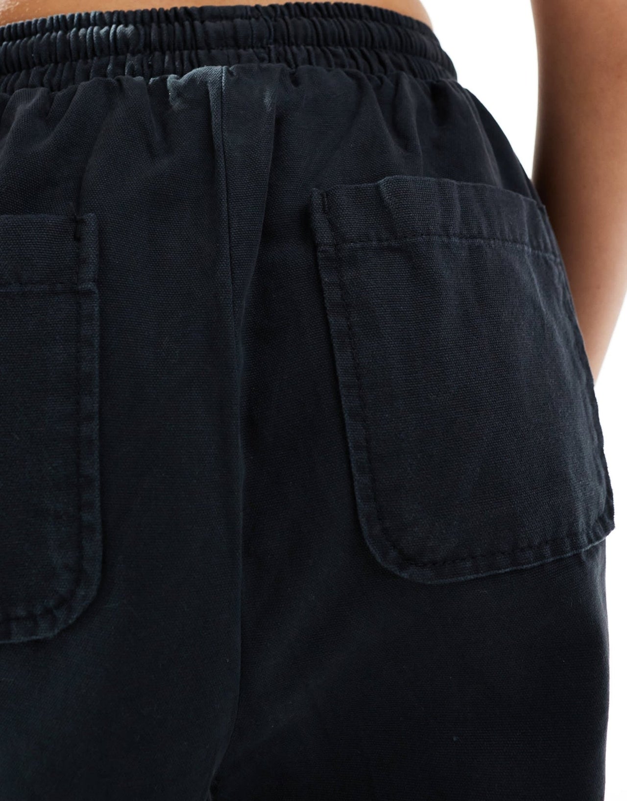 ASOS DESIGN oversized barrel leg pull on trousers in black - ASOS Sample Sale EU Store