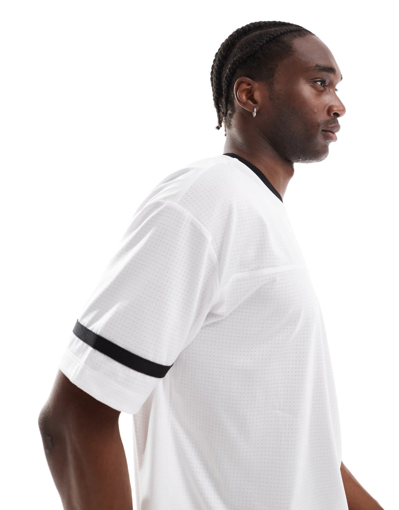 ASOS DESIGN oversized boxy ringer t-shirt with sports feel in white - ASOS Sample Sale EU Store