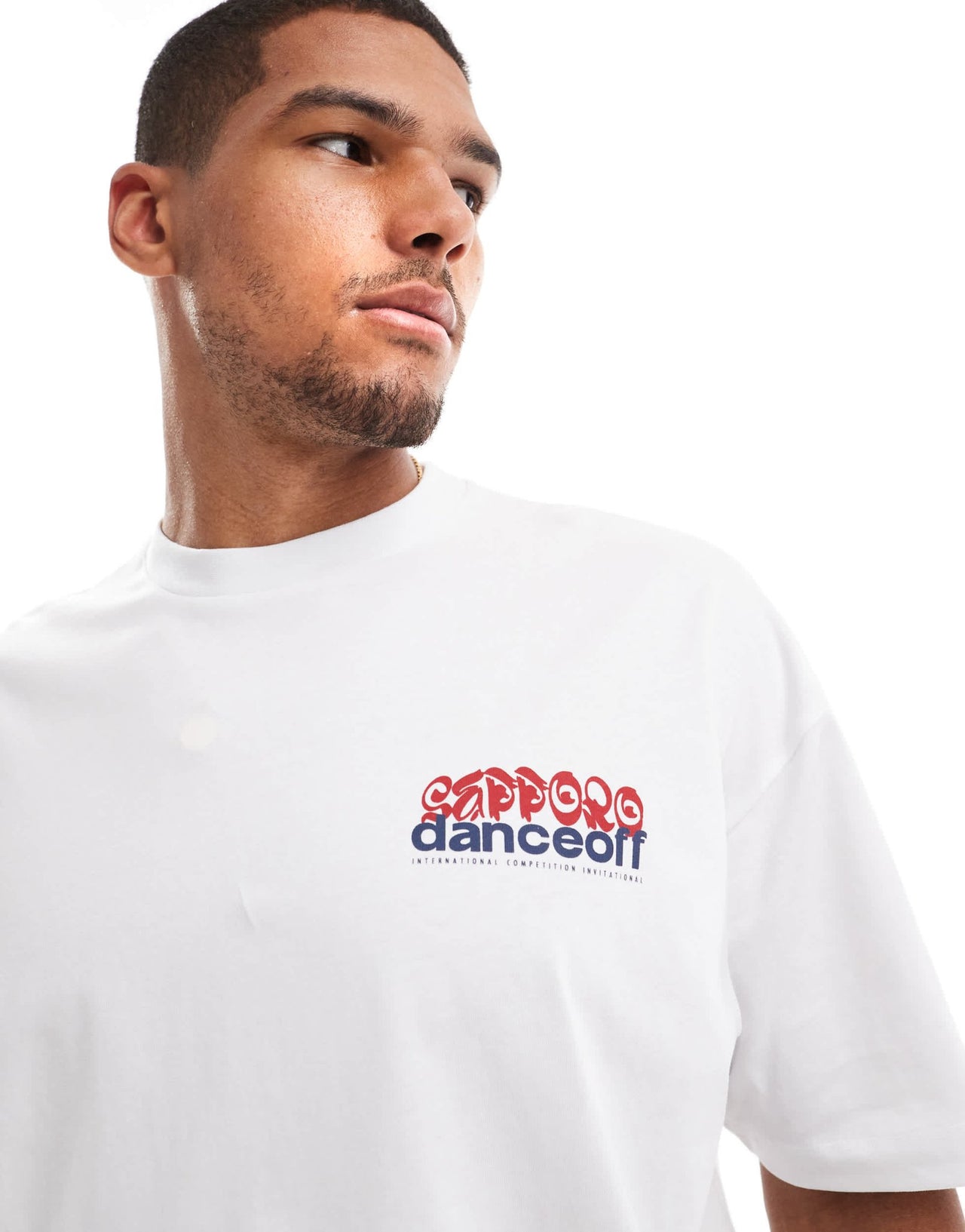 ASOS DESIGN oversized boxy short sleeve t-shirt with graphics in white - ASOS Sample Sale EU Store