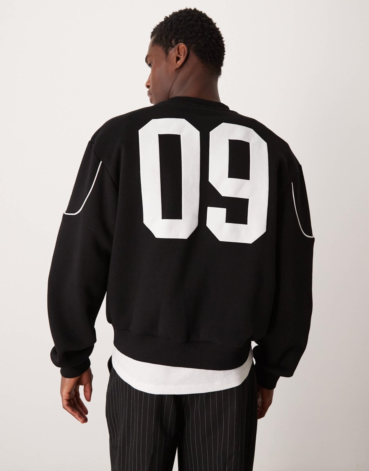 ASOS DESIGN oversized boxy sweatshirt with number pint - ASOS Sample Sale EU Store