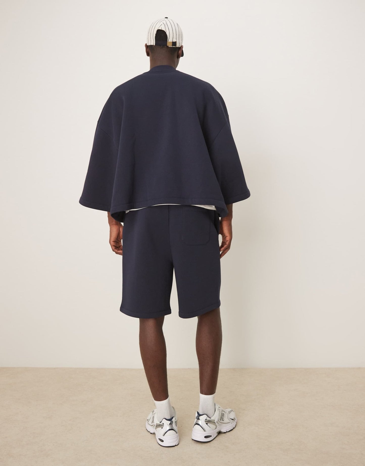 ASOS DESIGN oversized co - ord short in navy - ASOS Sample Sale EU Store