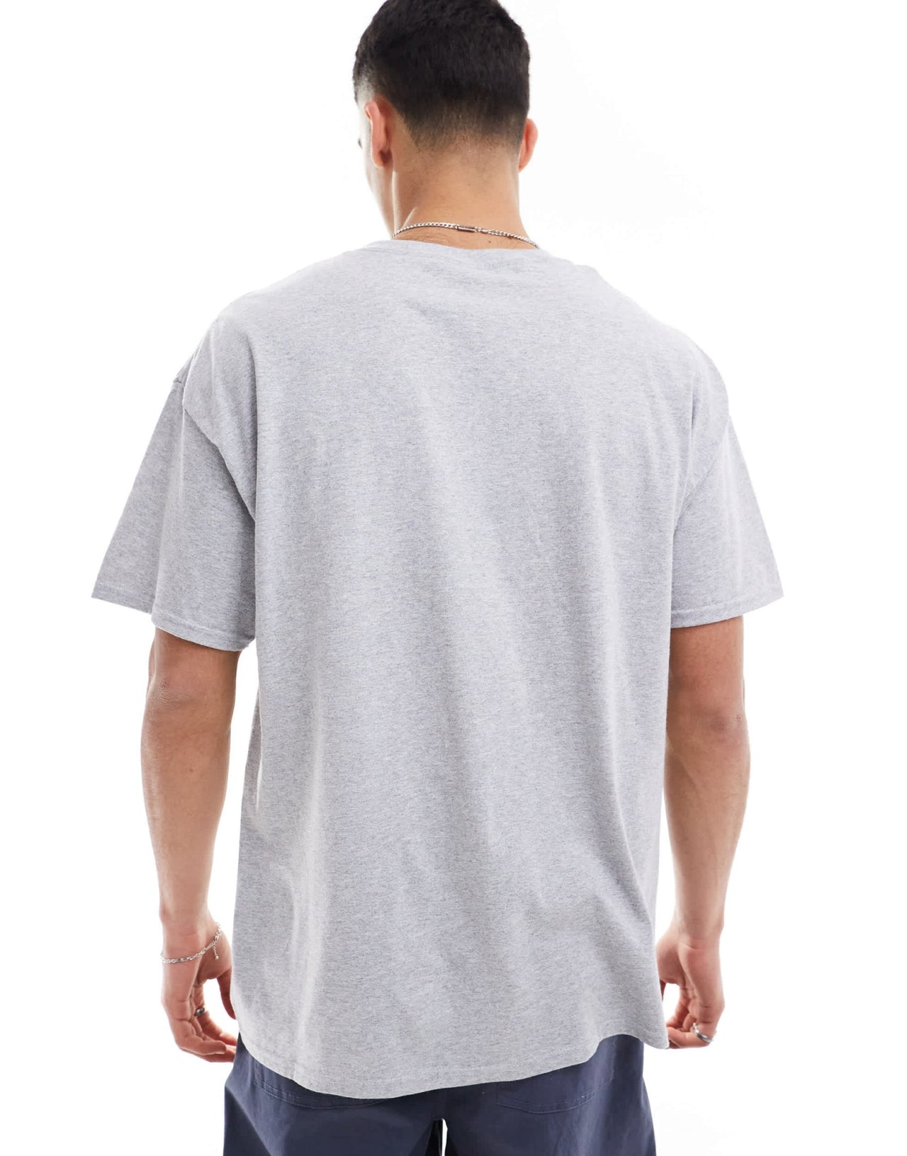 ASOS DESIGN oversized grey marl t-shirt with alpaca print - ASOS Sample Sale EU Store
