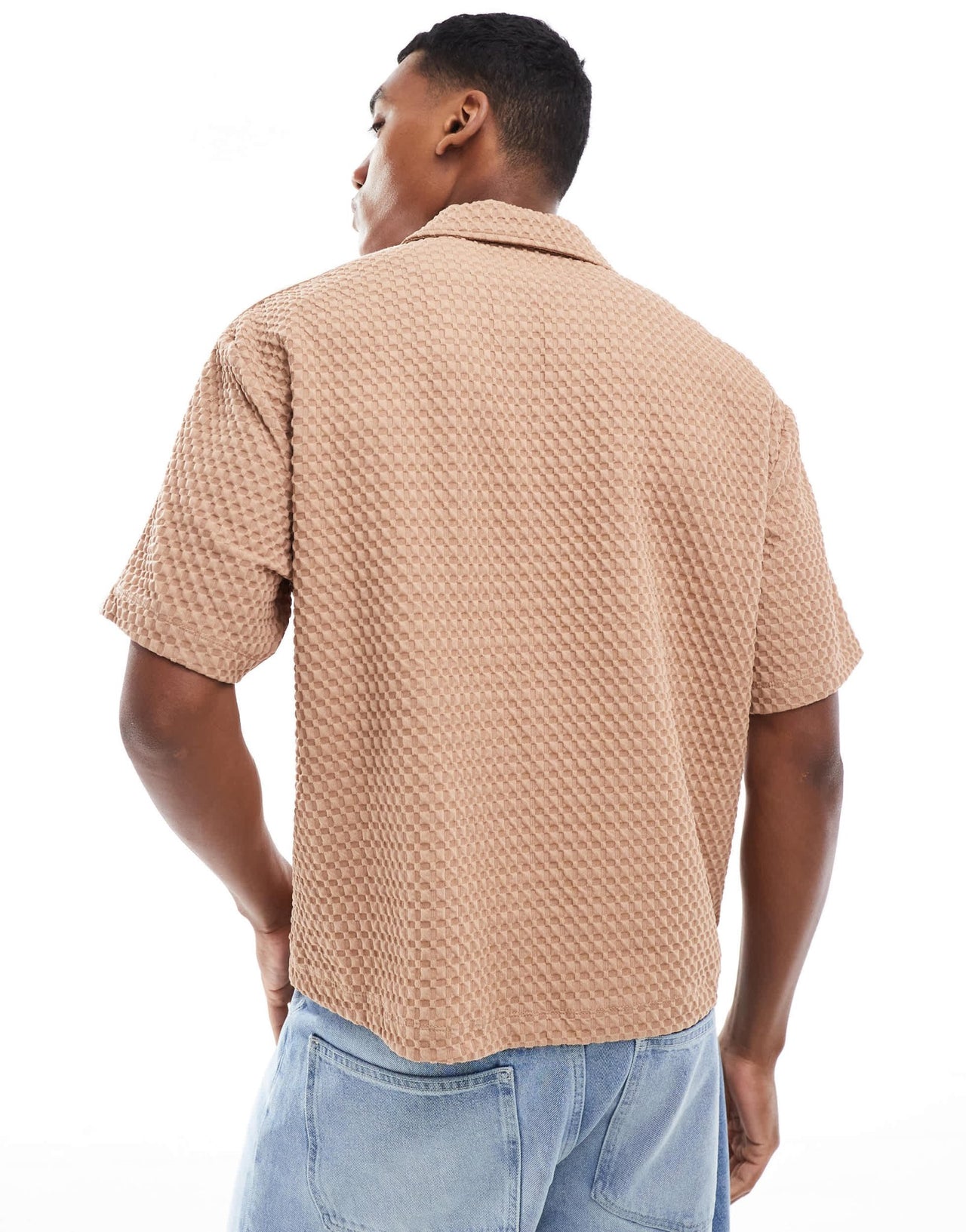 ASOS DESIGN oversized heavyweight waffle t-shirt with raglan sleeve in neutral - ASOS Sample Sale EU Store