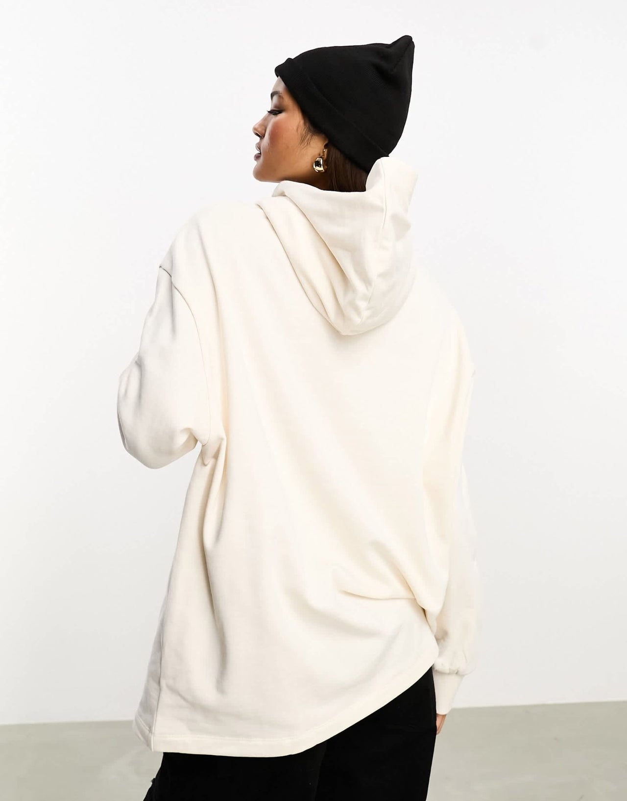 ASOS DESIGN oversized hoodie with chaotic silence indie graphic in neutral - ASOS Sample Sale EU Store