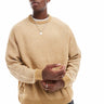 Maglione ASOS DESIGN oversize lavorato a maglia con coste da pescatore in marrone