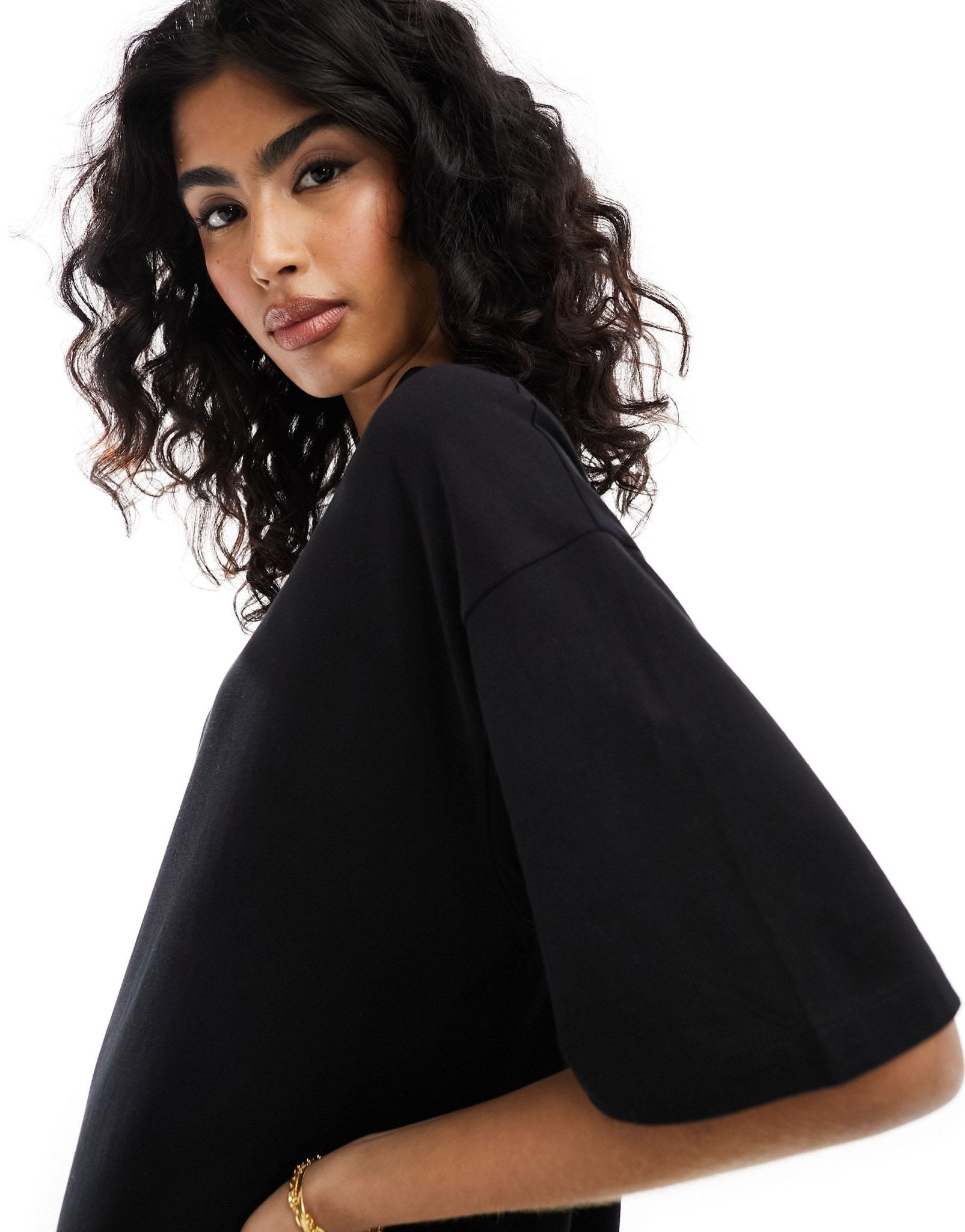ASOS DESIGN oversized midaxi t-shirt dress in black - ASOS Sample Sale EU Store