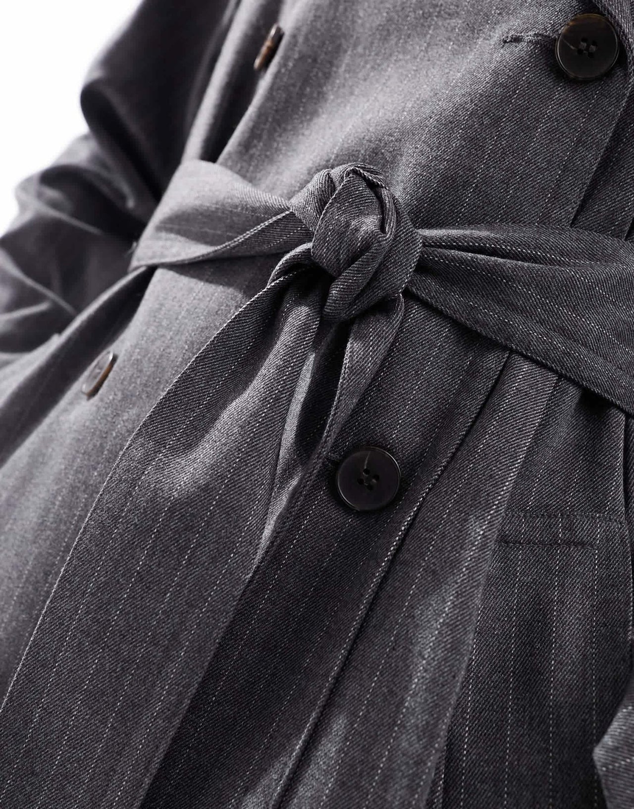 ASOS DESIGN oversized pinstripe trench coat in grey - ASOS Sample Sale EU Store