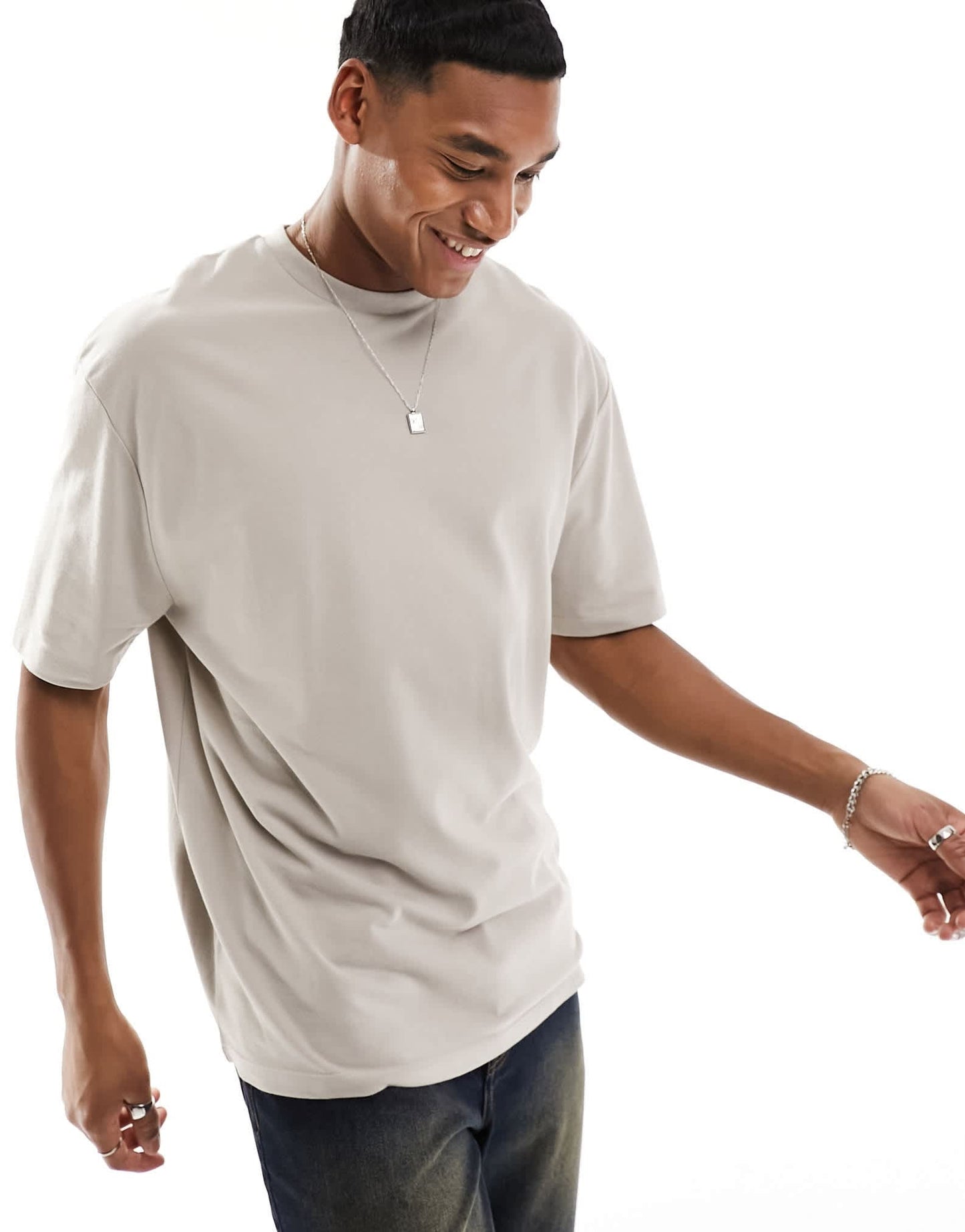 ASOS DESIGN oversized pique t-shirt in stone - ASOS Sample Sale EU Store