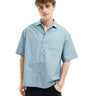 Camicia oversize ASOS DESIGN in popeline verde acqua chiaro