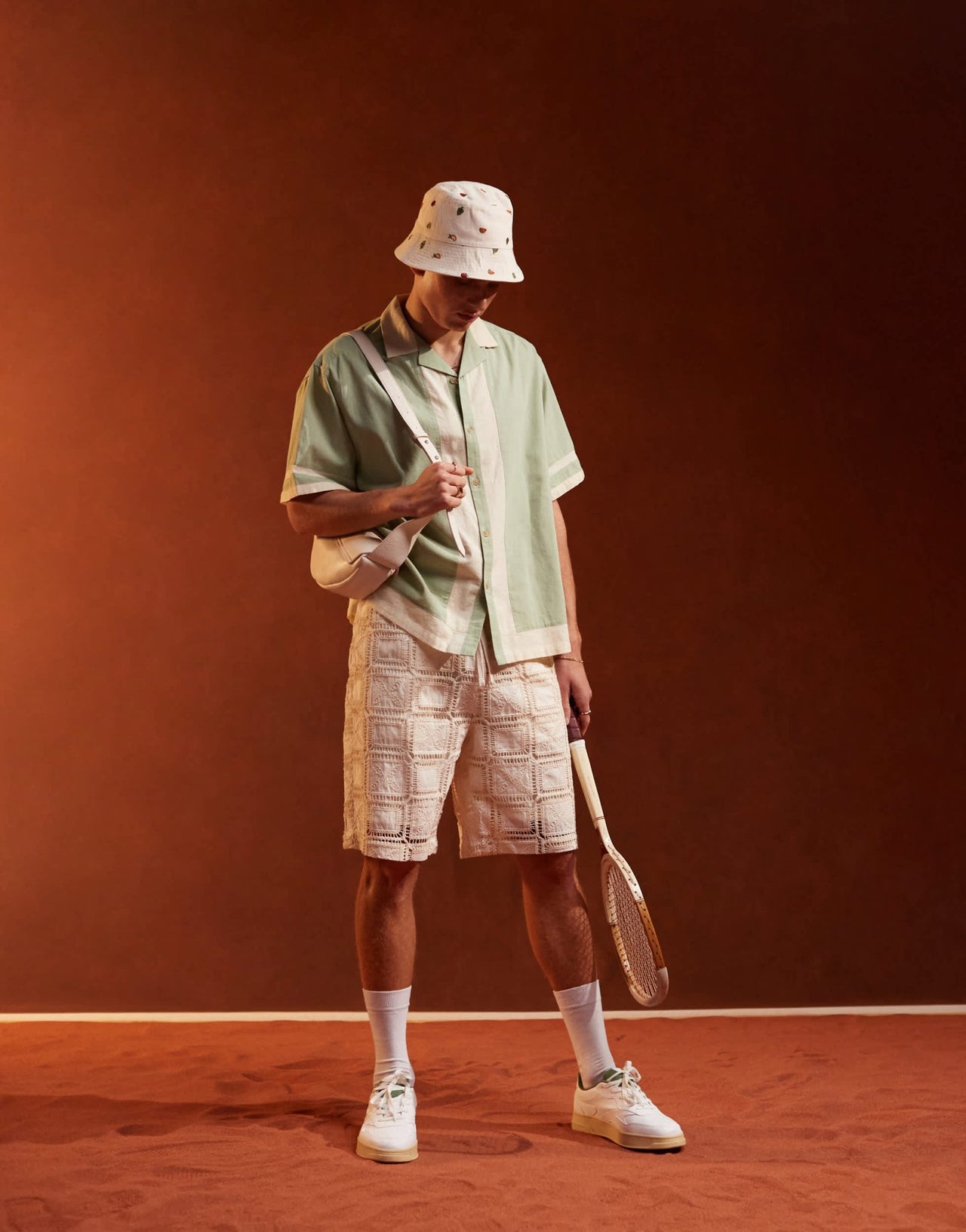 ASOS DESIGN oversized revere shirt in cut and sew in sage - ASOS Sample Sale EU Store