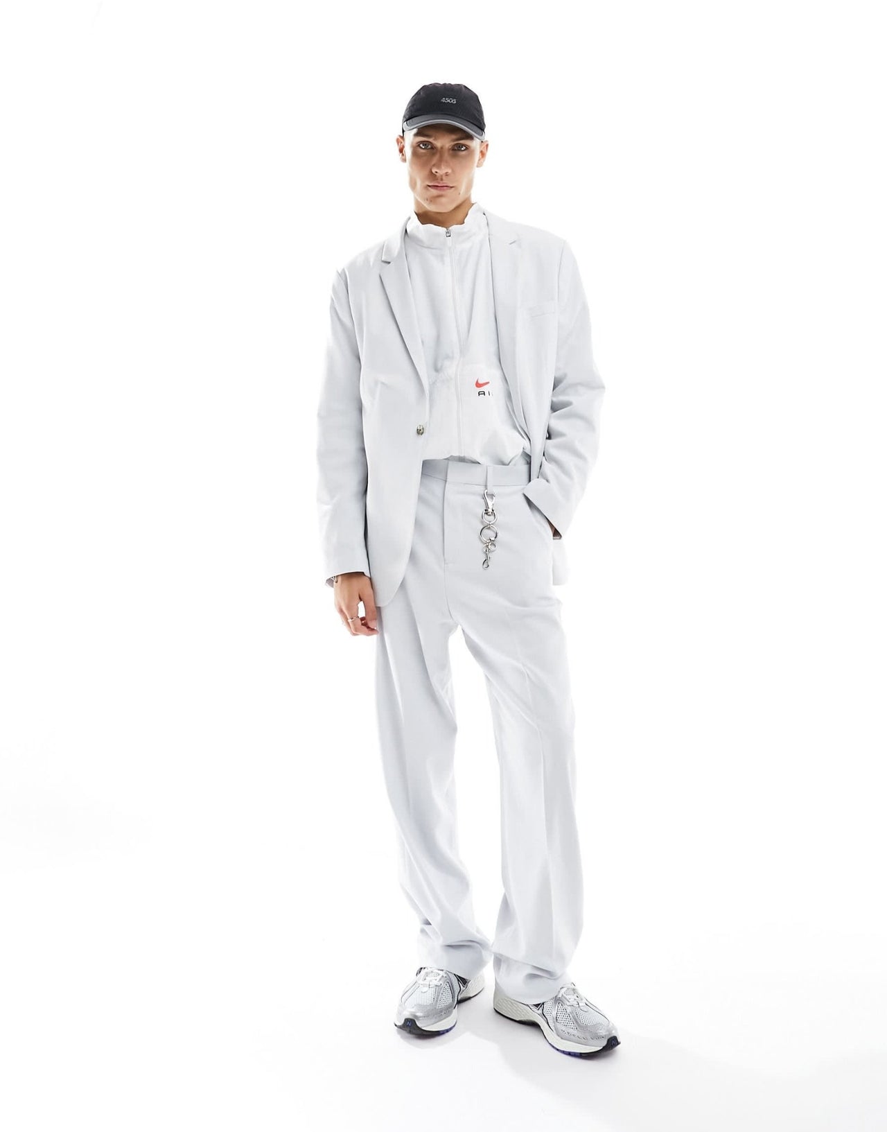 ASOS DESIGN oversized suit jacket in ice grey in micro texture - ASOS Sample Sale EU Store