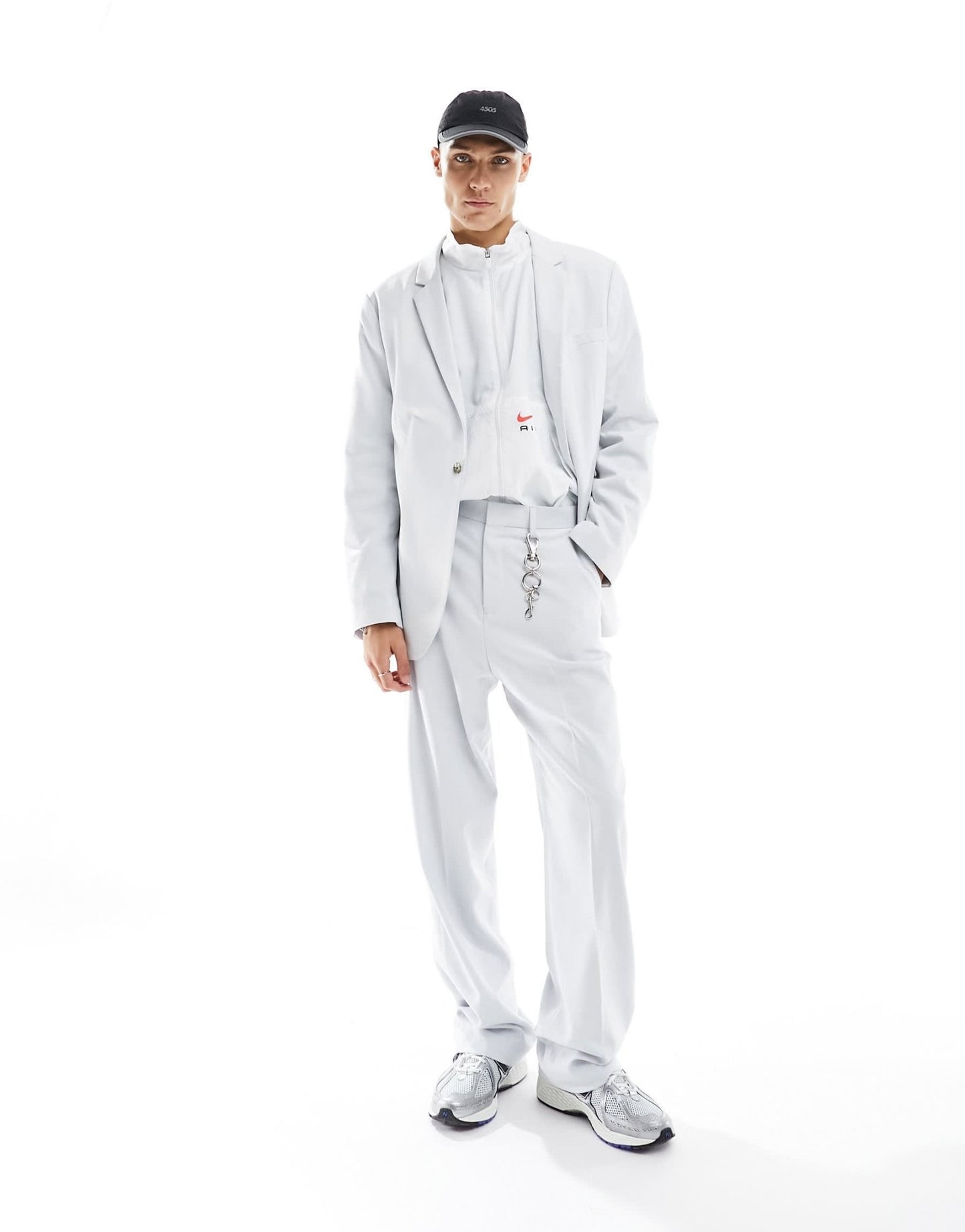 ASOS DESIGN oversized suit jacket in ice grey in micro texture - ASOS Sample Sale EU Store