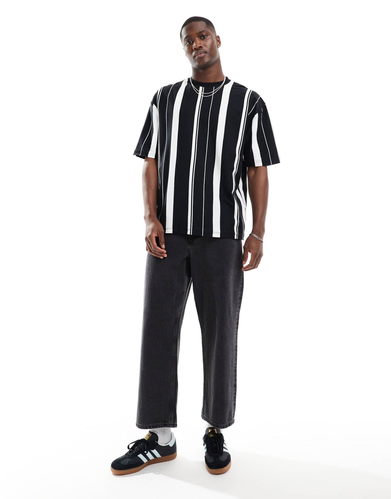ASOS DESIGN oversized t-shirt in black and white stripe - ASOS Sample Sale EU Store