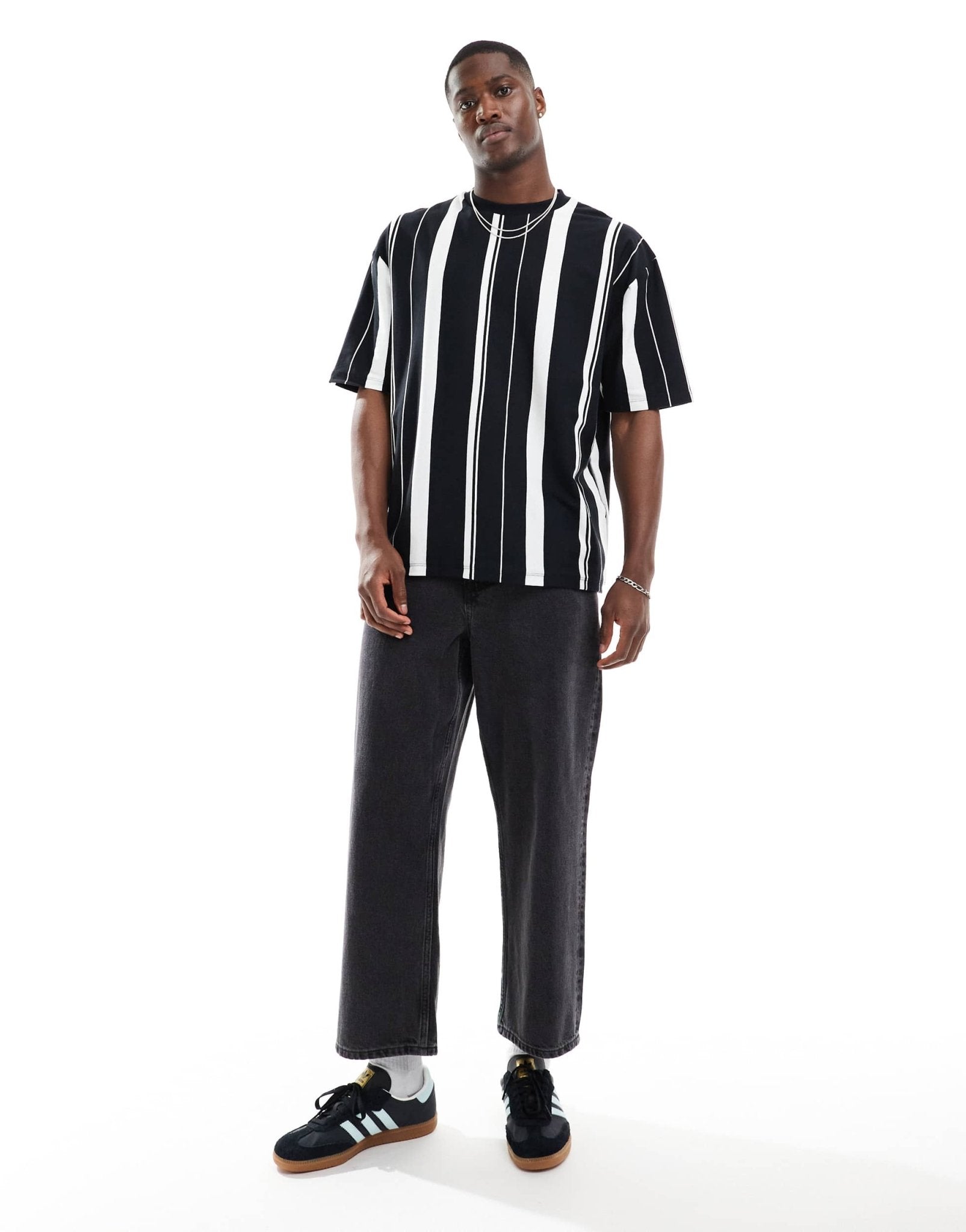 ASOS DESIGN oversized t-shirt in black and white stripe - ASOS Sample Sale EU Store