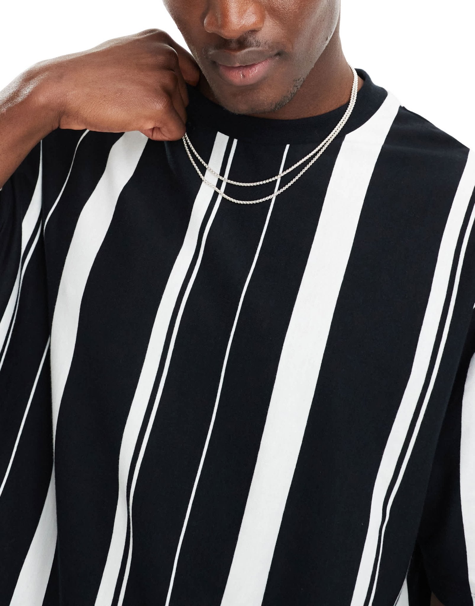 ASOS DESIGN oversized t-shirt in black and white stripe - ASOS Sample Sale EU Store