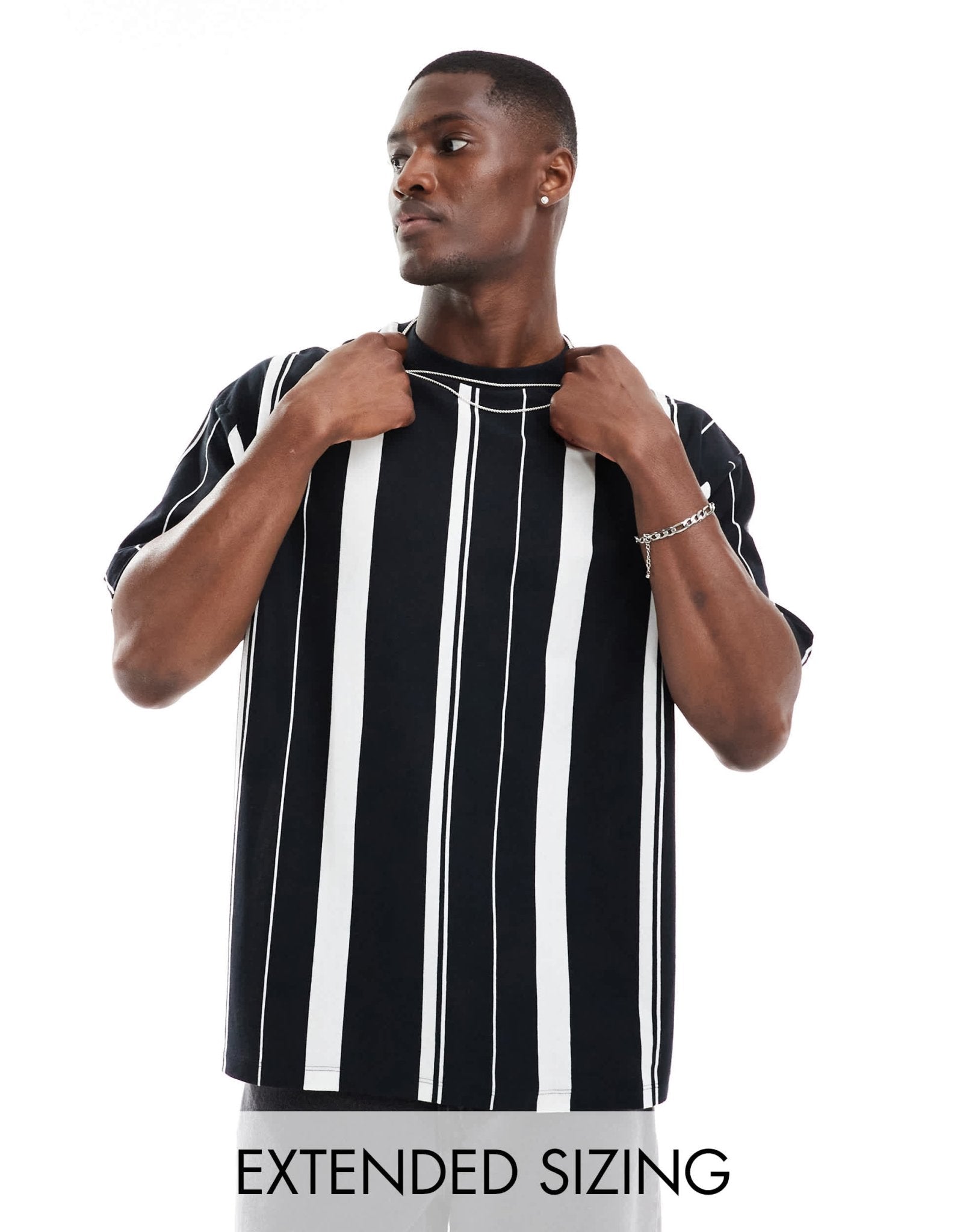 ASOS DESIGN oversized t-shirt in black and white stripe - ASOS Sample Sale EU Store