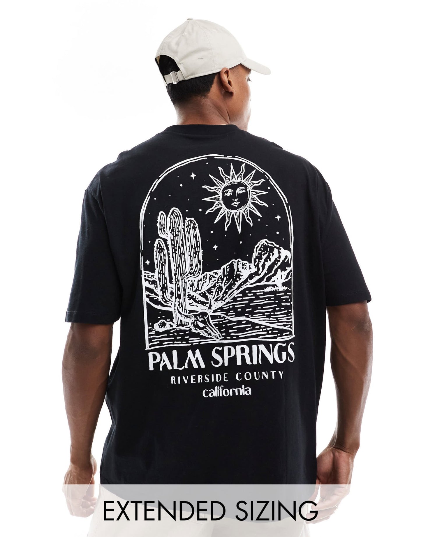 ASOS DESIGN oversized t-shirt in black with Palm Springs back print - ASOS Sample Sale EU Store