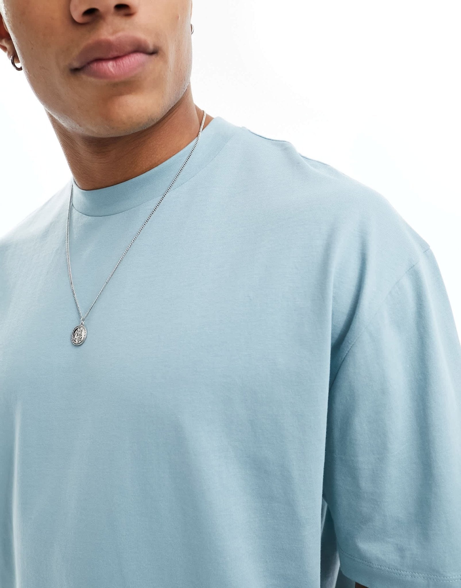 ASOS DESIGN oversized t-shirt in blue with back dumpling print - ASOS Sample Sale EU Store