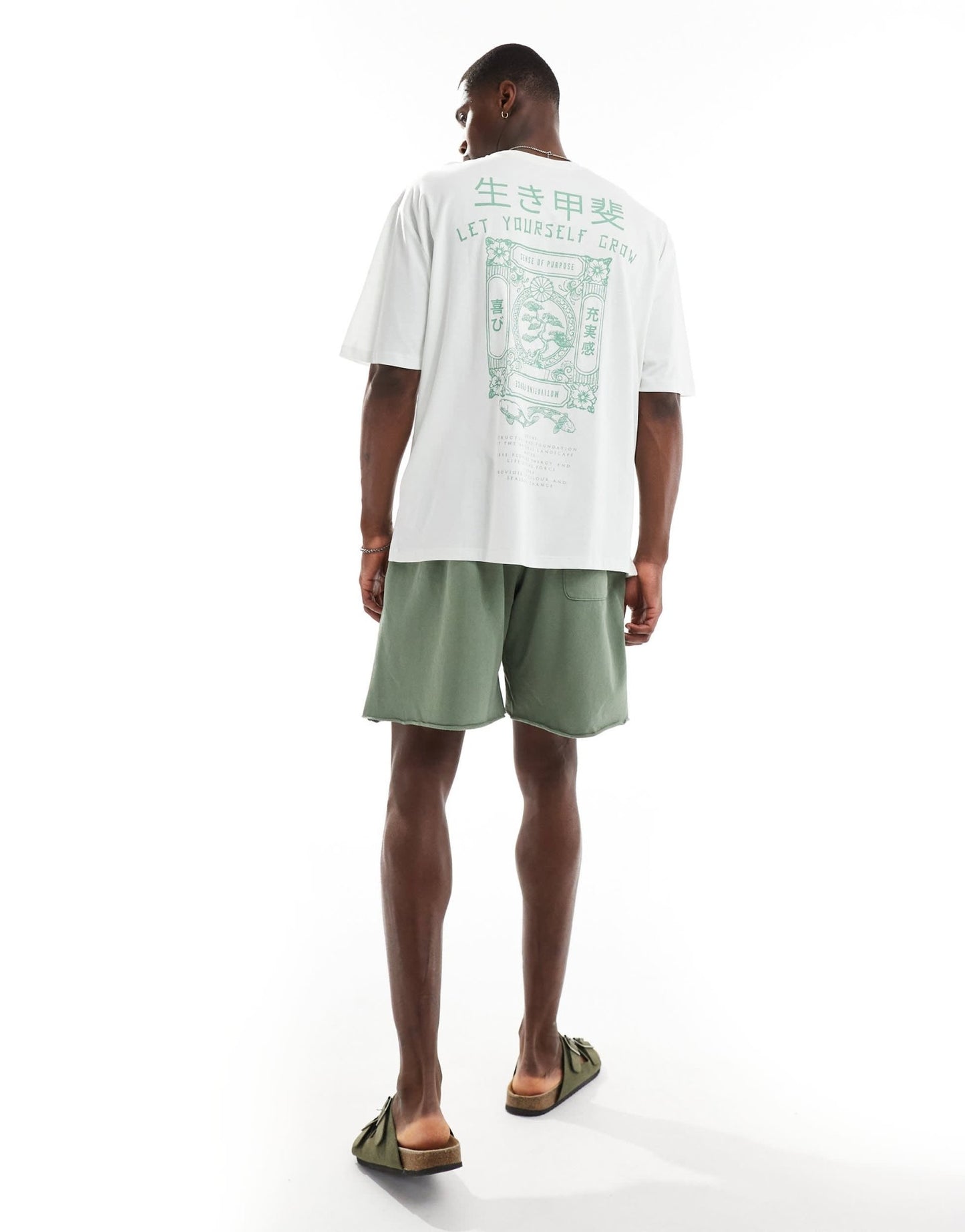 ASOS DESIGN oversized t-shirt in grey with souvenir back print - ASOS Sample Sale EU Store