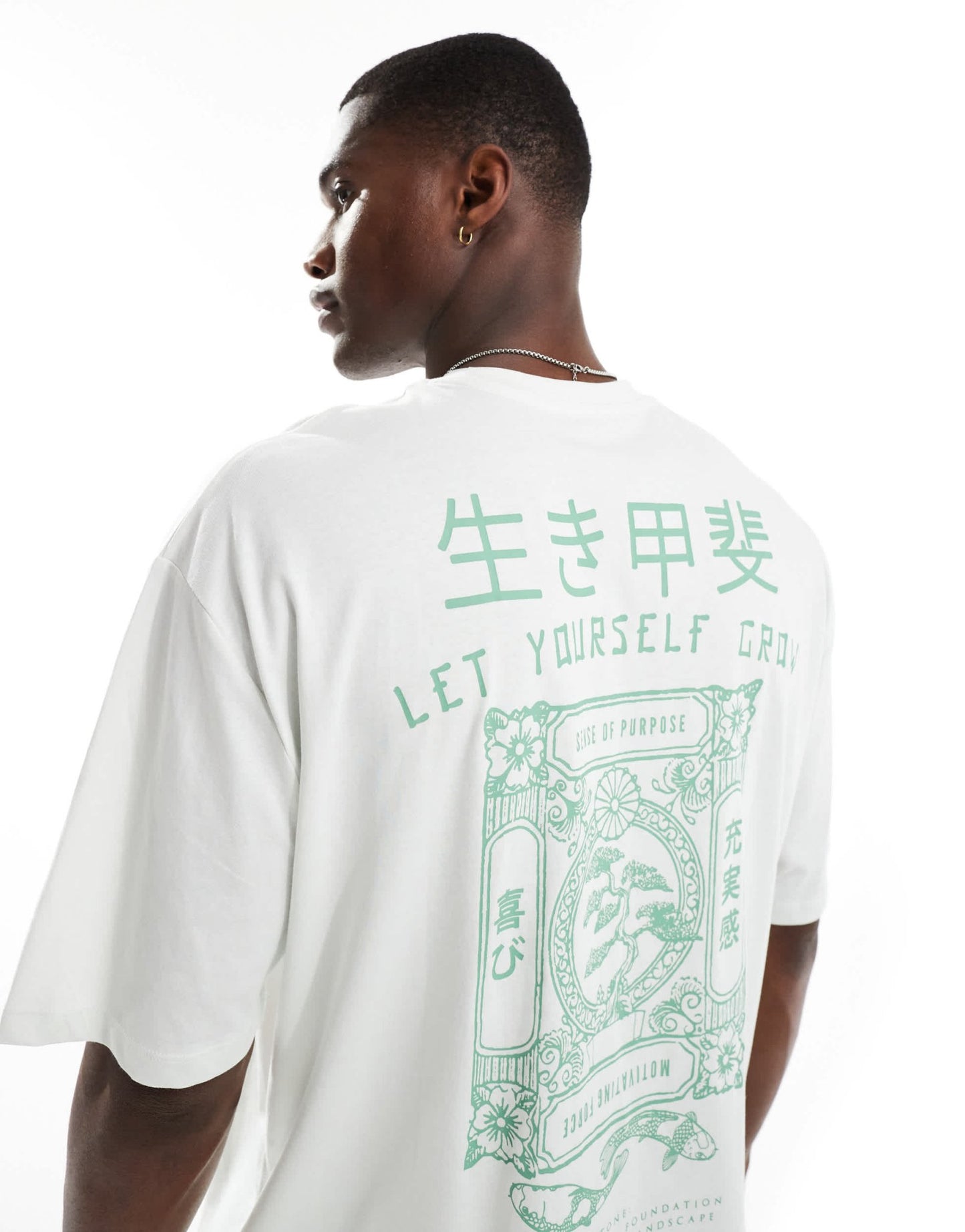 ASOS DESIGN oversized t-shirt in grey with souvenir back print - ASOS Sample Sale EU Store