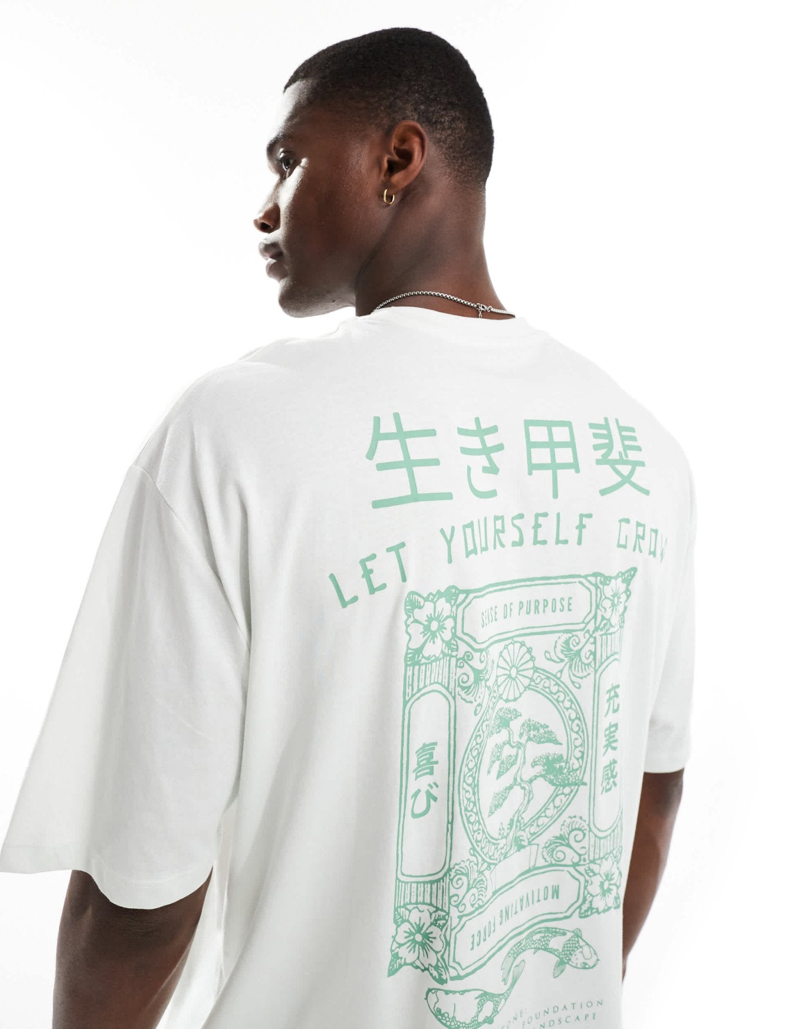 ASOS DESIGN oversized t-shirt in grey with souvenir back print - ASOS Sample Sale EU Store