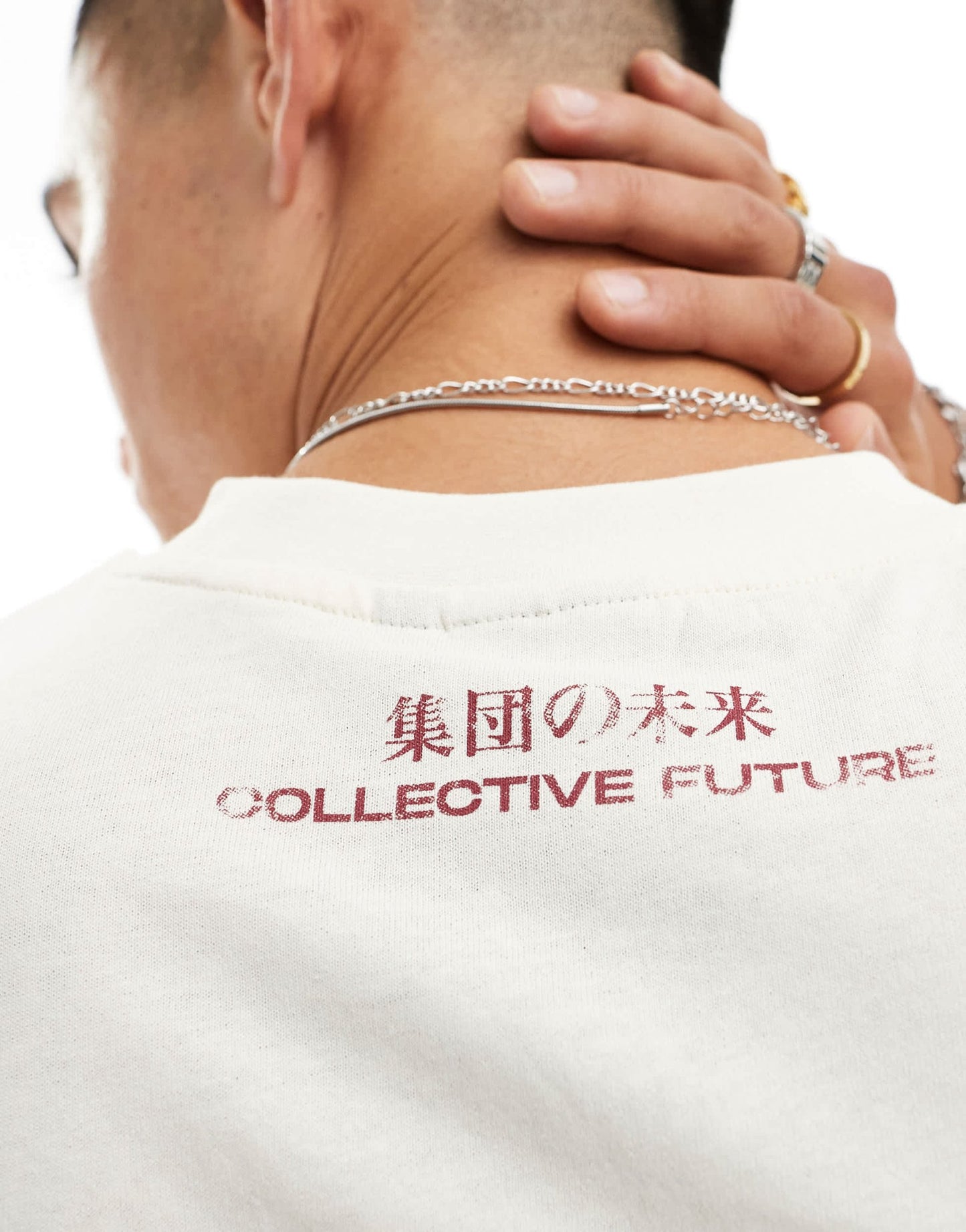ASOS DESIGN oversized t-shirt in off white with dragon souvenir front print - ASOS Sample Sale EU Store
