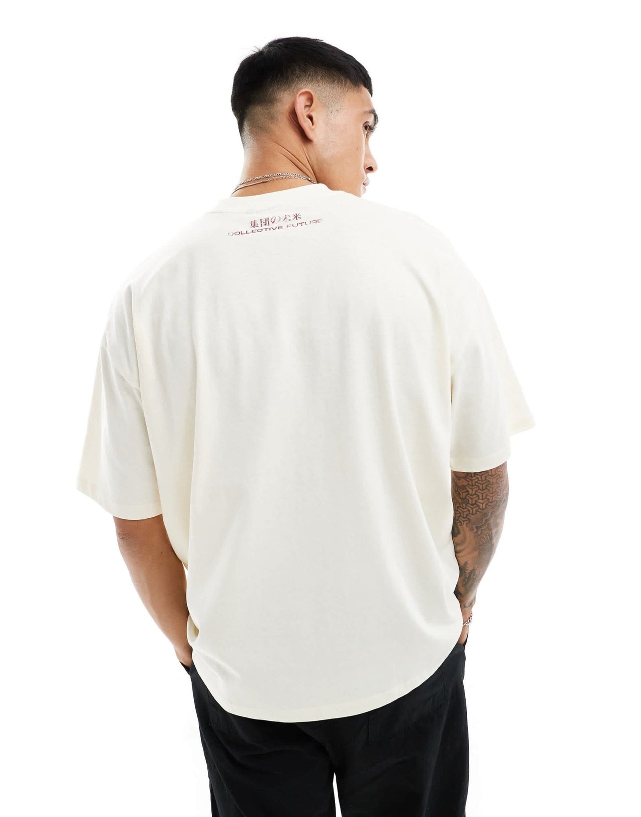 ASOS DESIGN oversized t-shirt in off white with dragon souvenir front print - ASOS Sample Sale EU Store