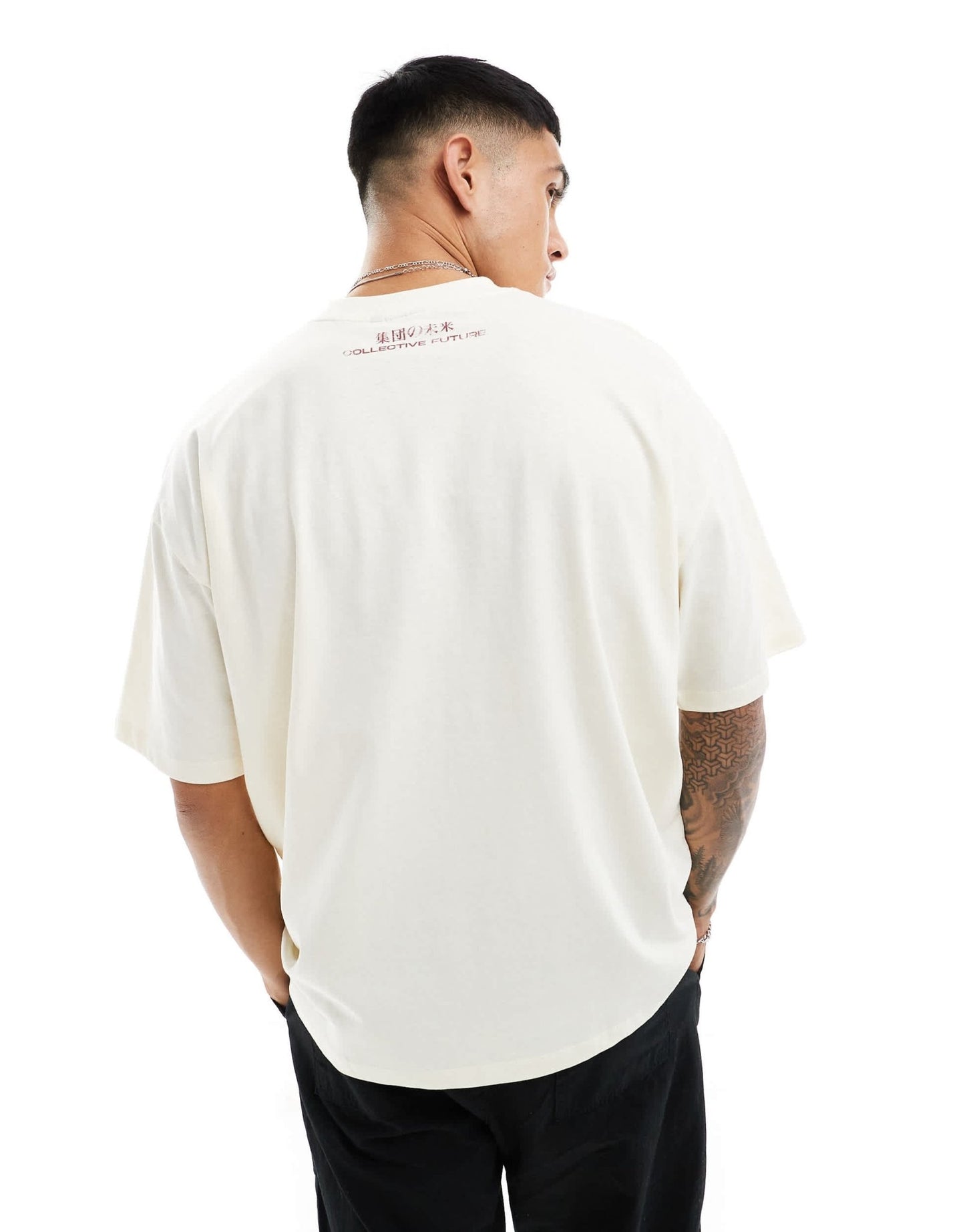 ASOS DESIGN oversized t-shirt in off white with dragon souvenir front print - ASOS Sample Sale EU Store