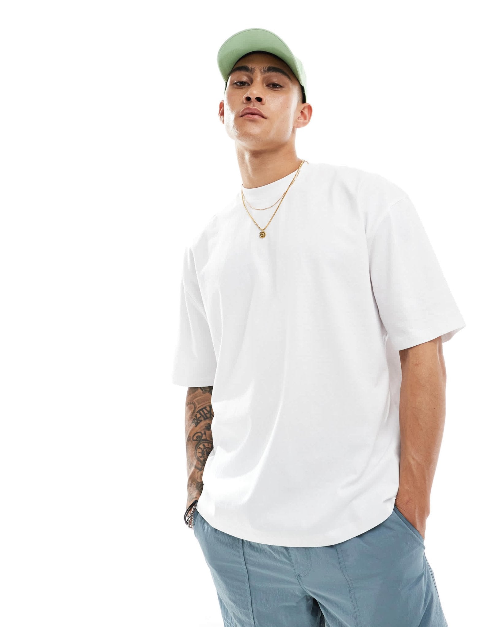 ASOS DESIGN oversized t-shirt in off white with gold club back print - ASOS Sample Sale EU Store