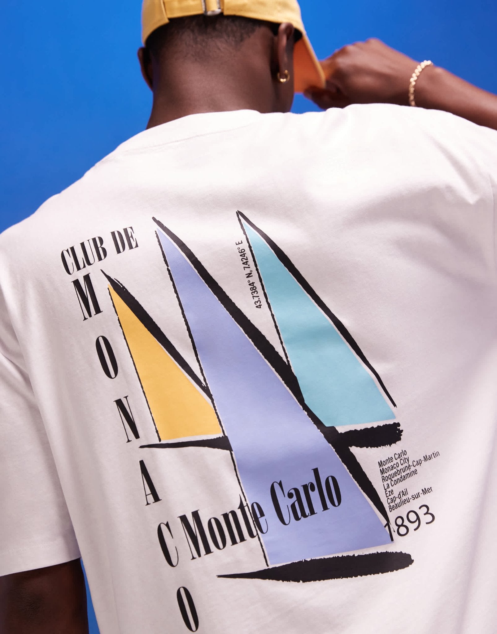 ASOS DESIGN oversized t-shirt in white with back yacht print - ASOS Sample Sale EU Store