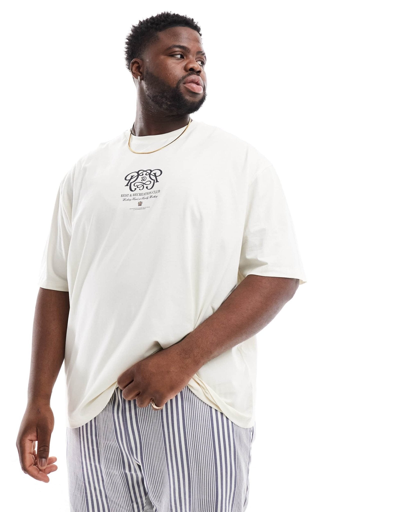 ASOS DESIGN oversized t-shirt in white with club chest print - ASOS Sample Sale EU Store