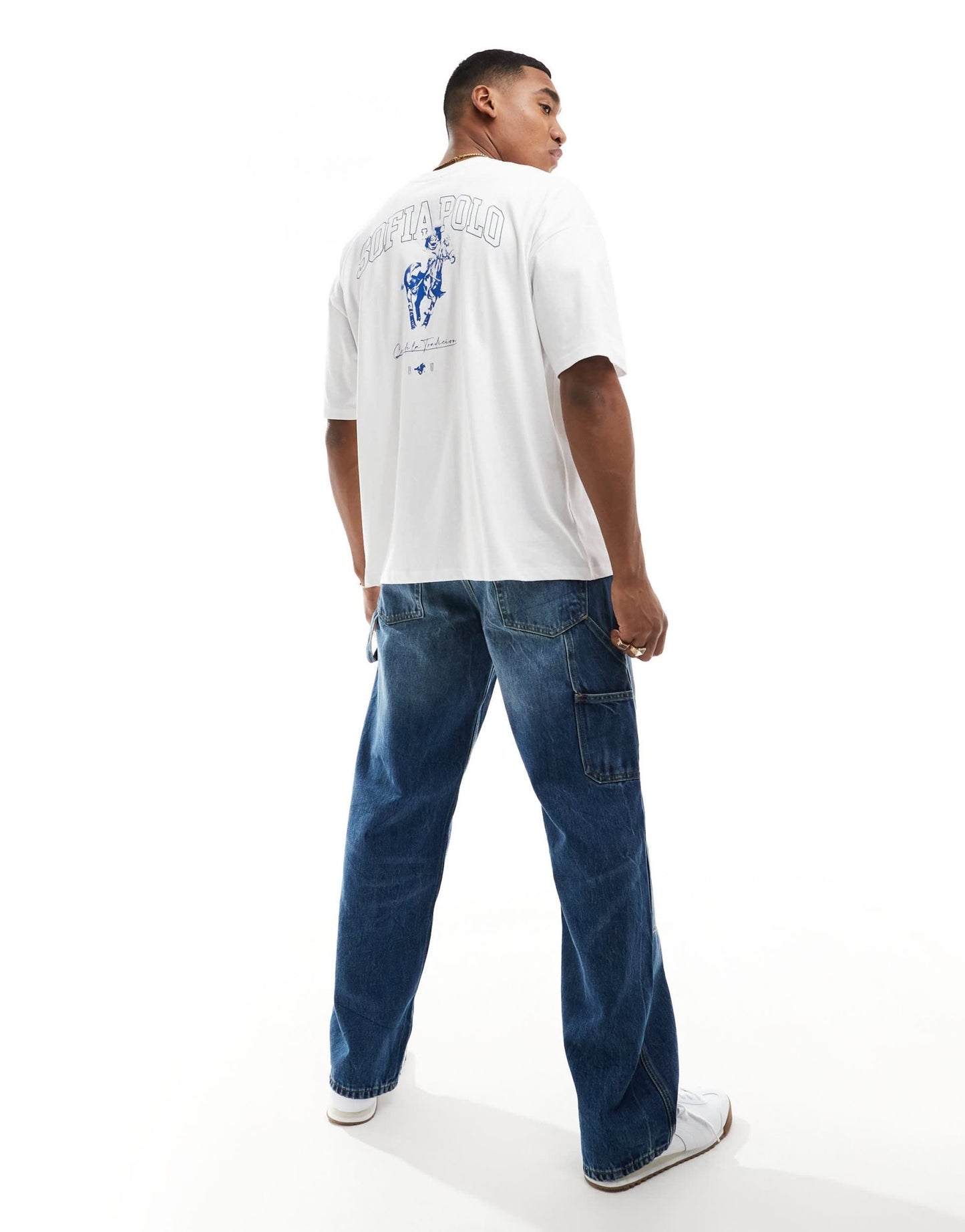 ASOS DESIGN oversized t-shirt in white with scenic polo back print - ASOS Sample Sale EU Store