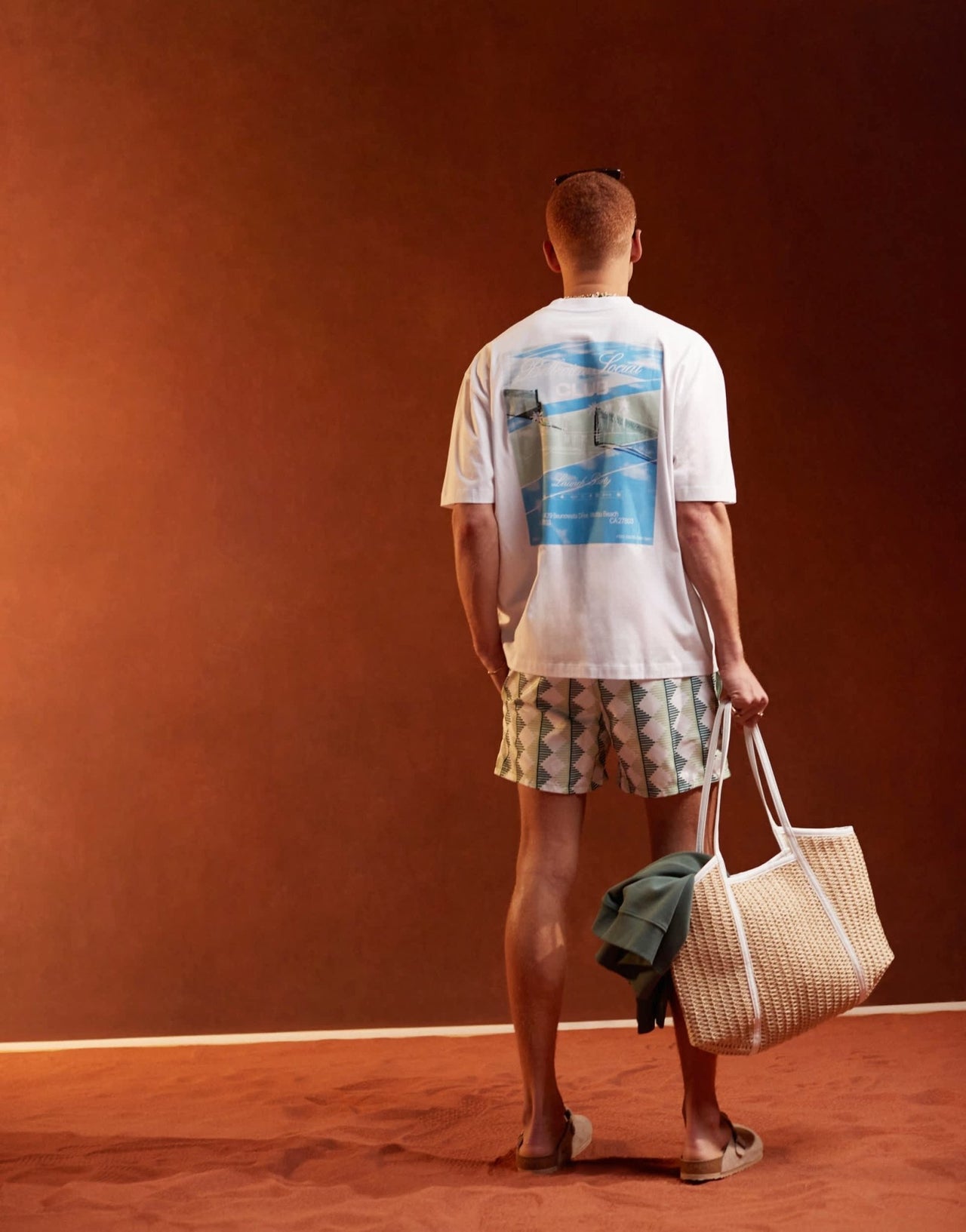 ASOS DESIGN oversized t-shirt in white with tennis back print - ASOS Sample Sale EU Store