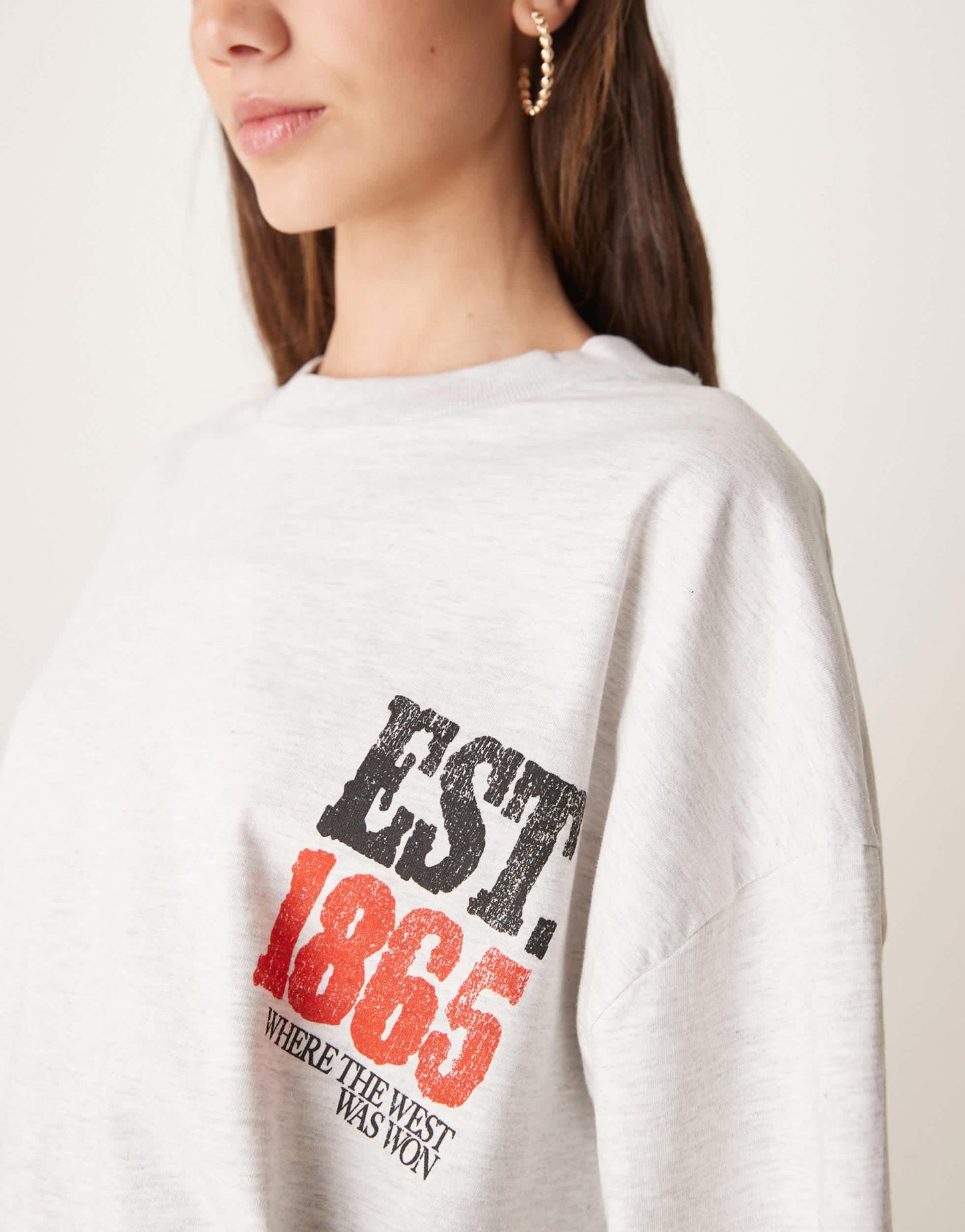 ASOS DESIGN oversized t-shirt with arizona rodeo graphic in ice marl - ASOS Sample Sale EU Store