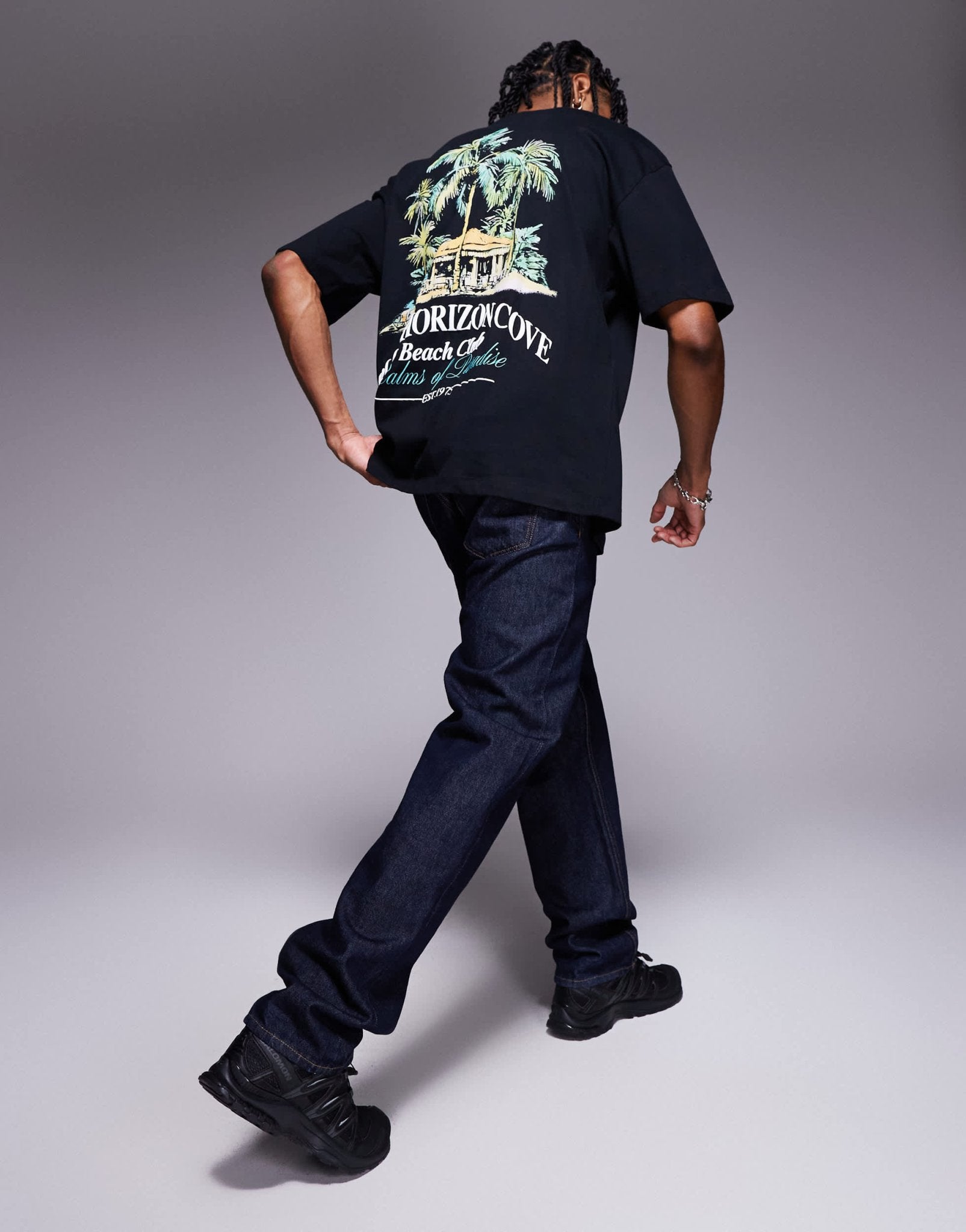 ASOS DESIGN oversized t-shirt with back print in black - ASOS Sample Sale EU Store