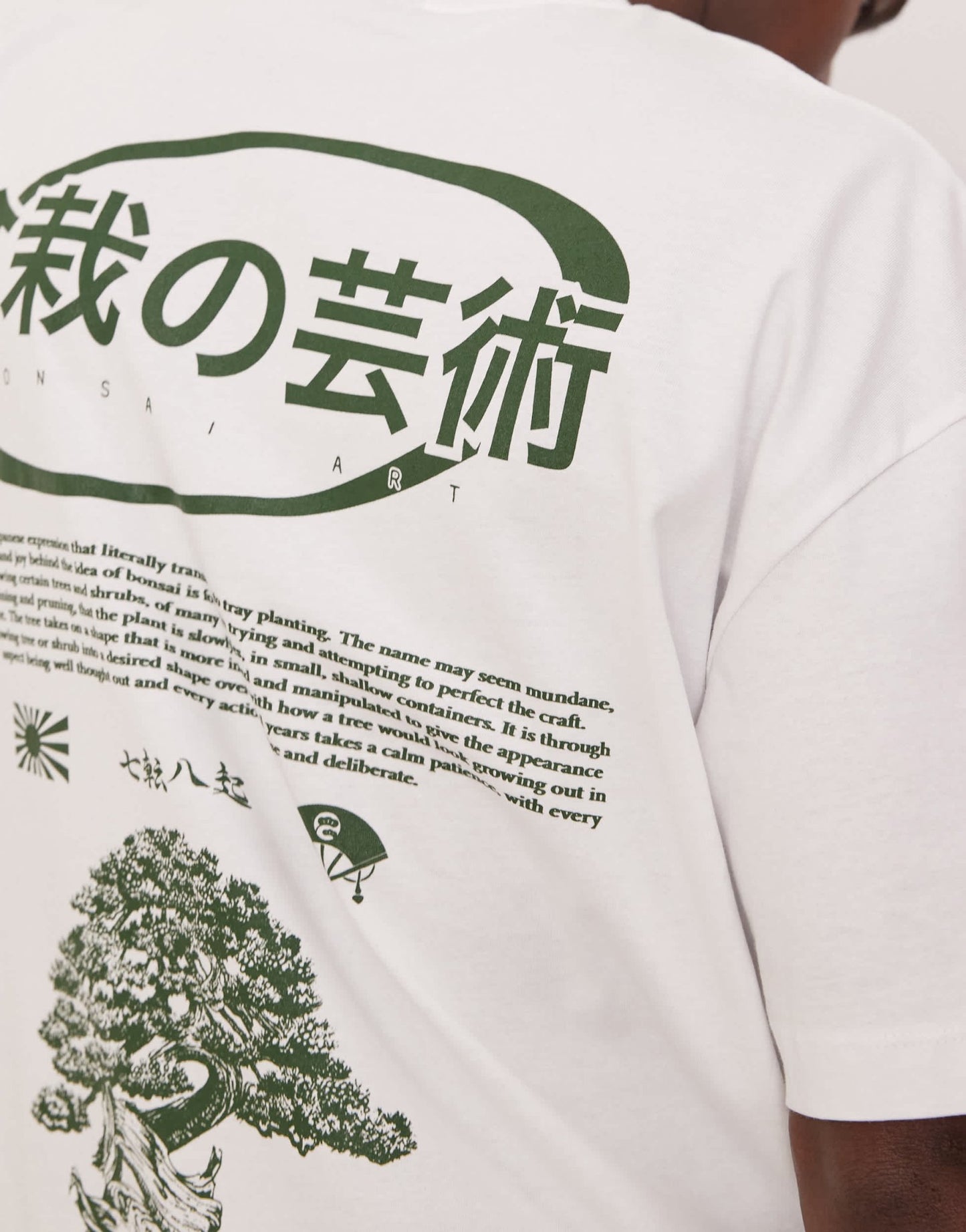 ASOS DESIGN oversized t-shirt with bonsai graphic in white - ASOS Sample Sale EU Store