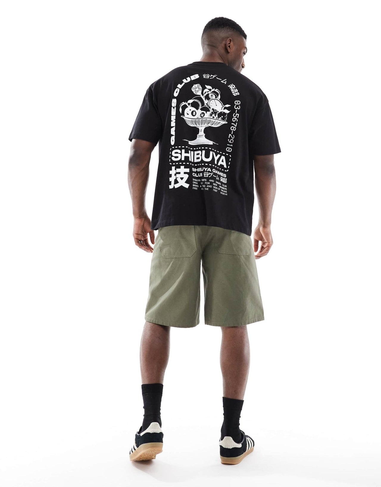 ASOS DESIGN oversized t-shirt with Shibuya graphic in black - ASOS Sample Sale EU Store
